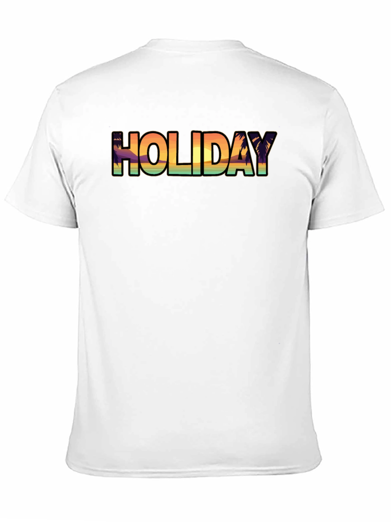 Black Holiday Graphic Tee - Relaxed Vacation Vibes view 11