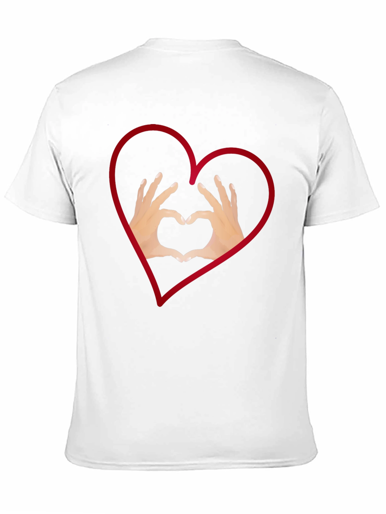Black Heart Hands Graphic Tee - Stylish Black T-Shirt view 11
