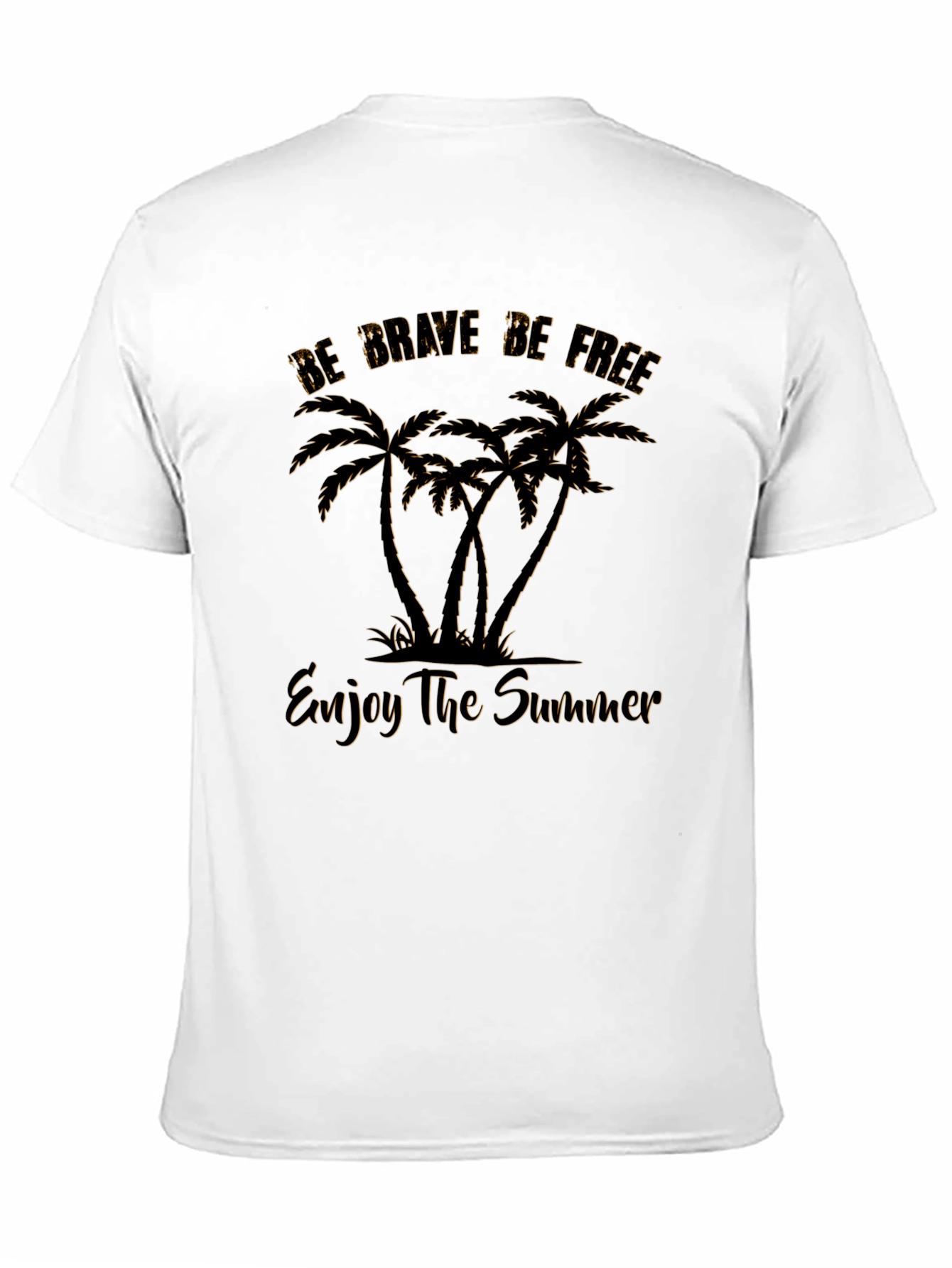Black Be Brave Be Free Palm Tree T-Shirt view 11