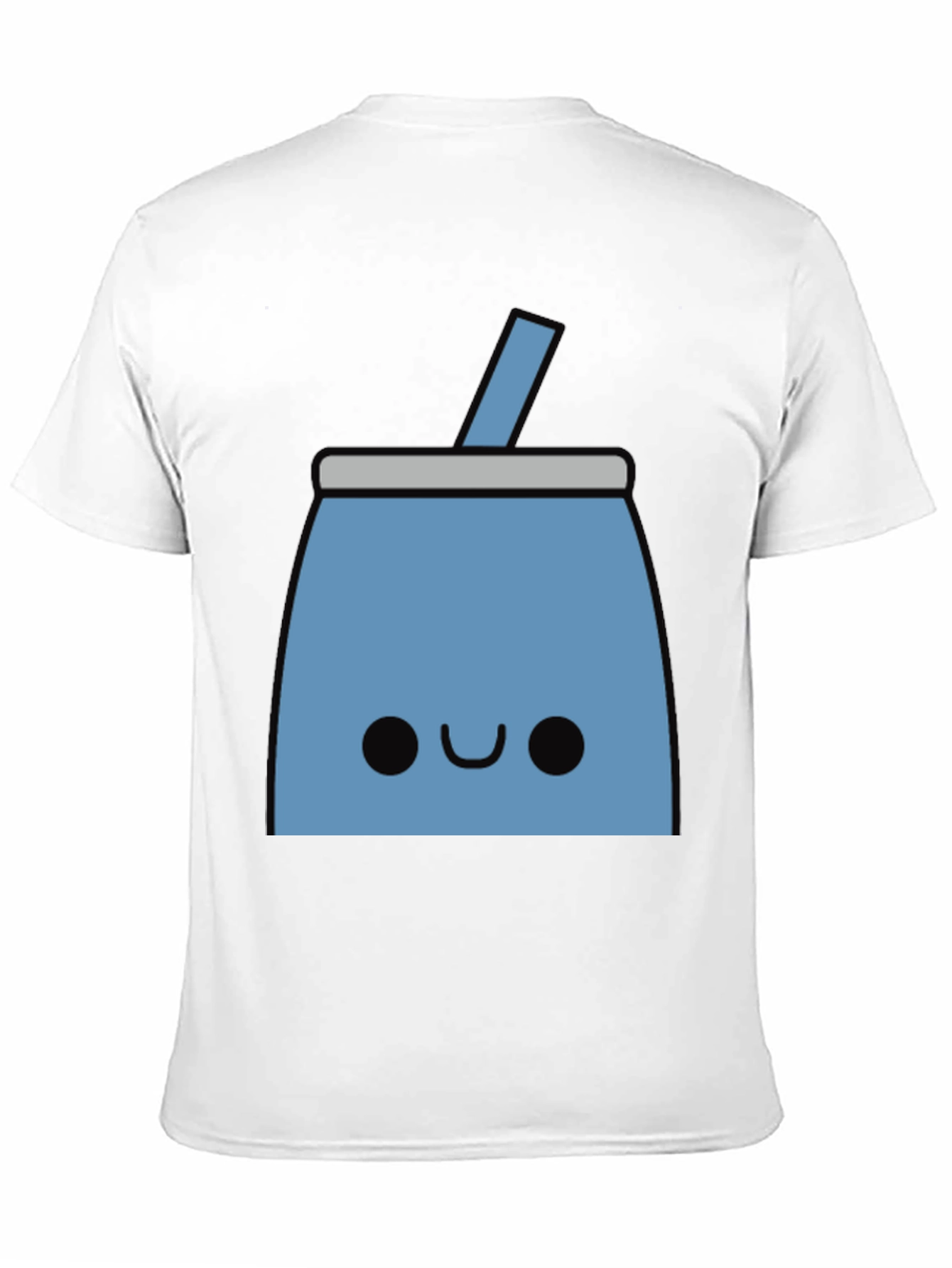 Black Cute Blue Drink Black T-Shirt view 11