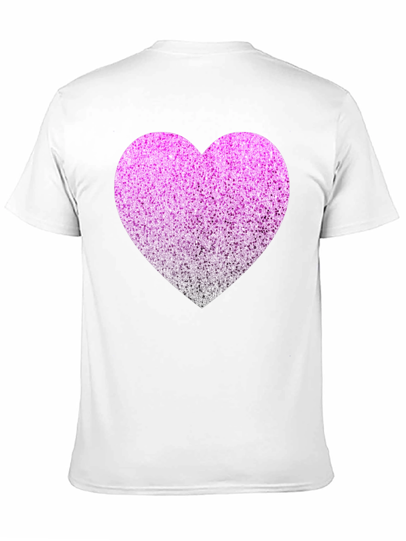 Black Sparkly Heart Graphic Tee - Black Cotton Blend view 11