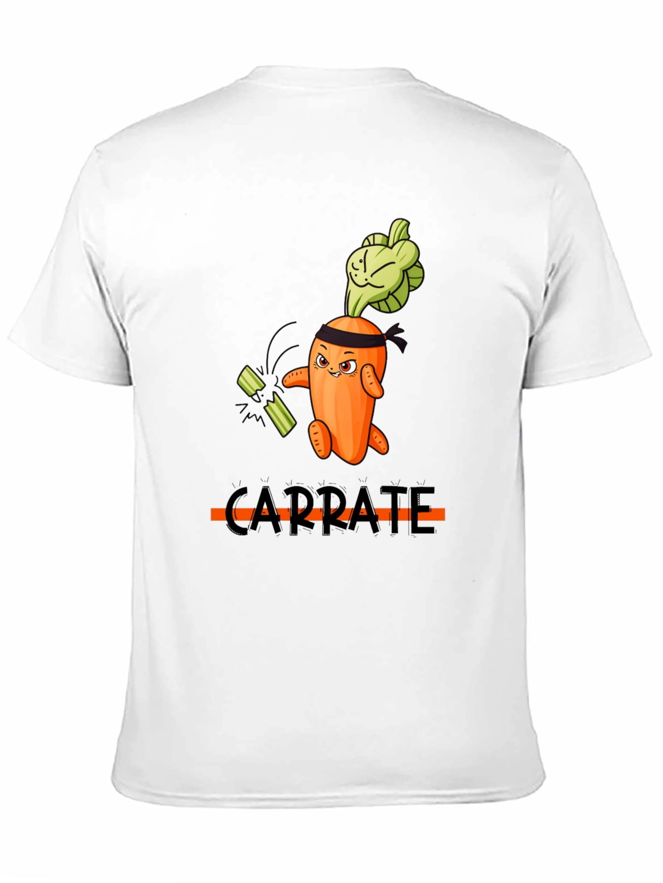 Black Carra-te T-Shirt: Funny Carrot Karate Design view 11