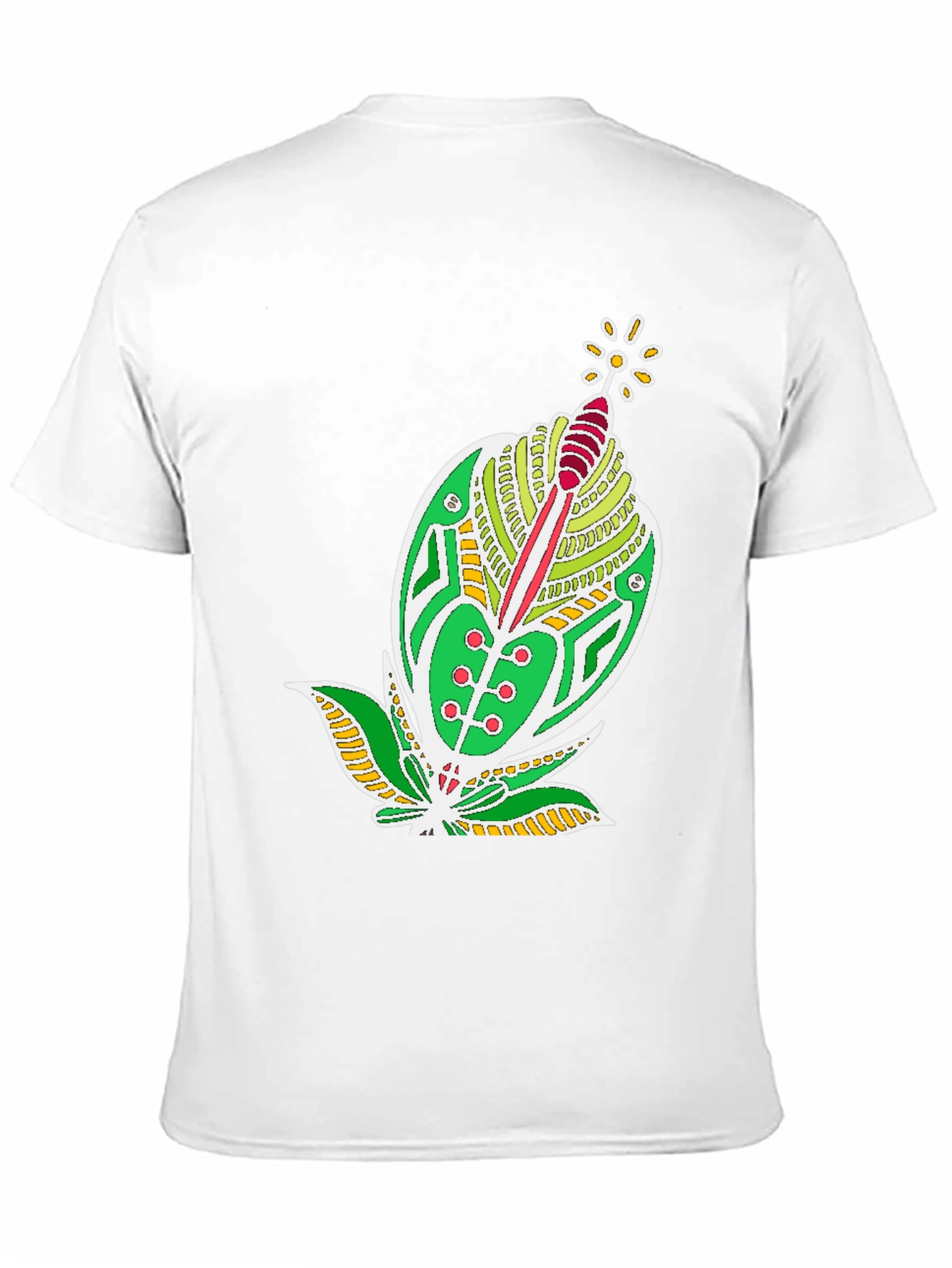 Black Unique Graphic Tee - Black Cotton Blend view 11