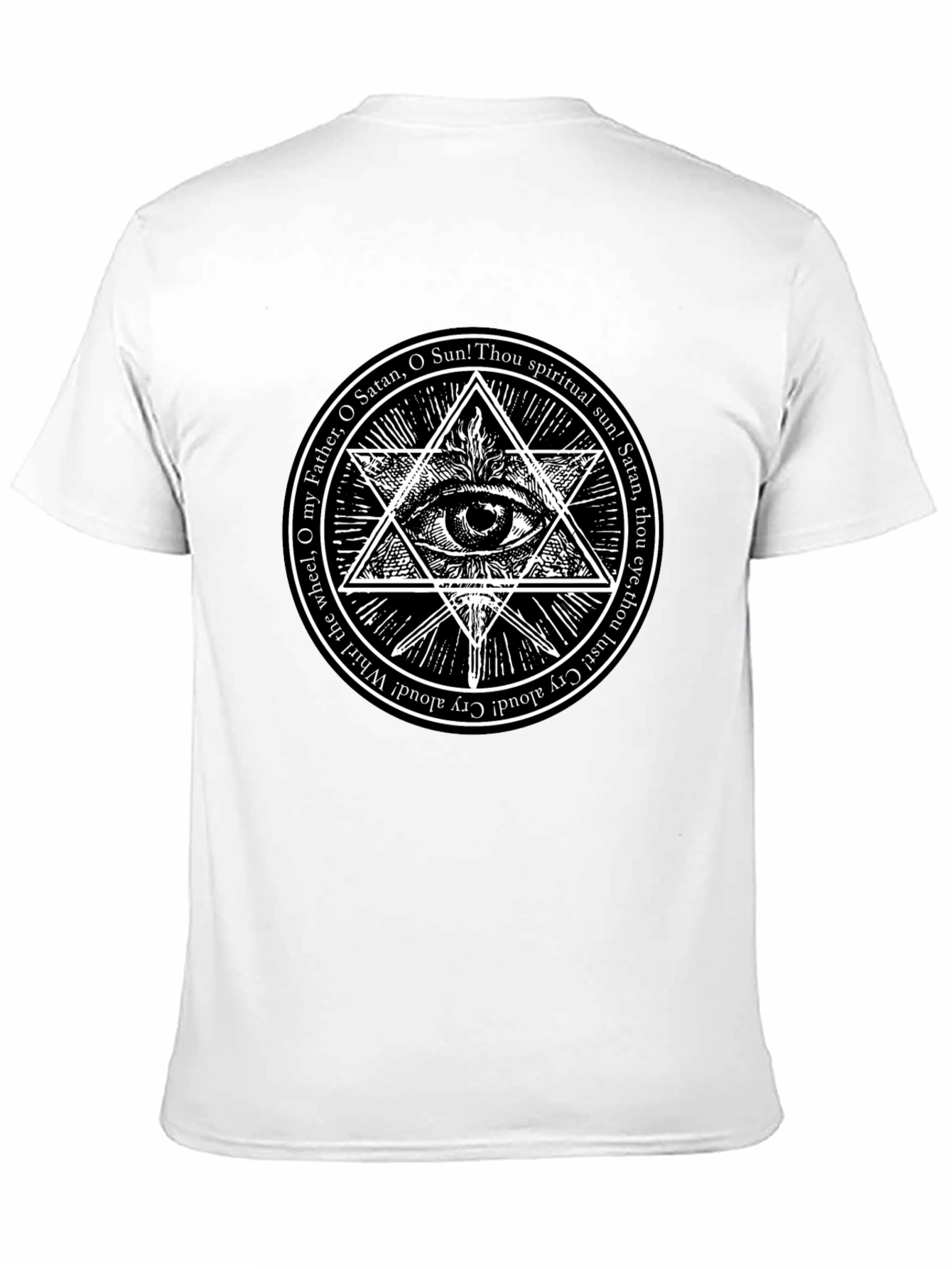 Black Occult Eye Graphic Tee - Spiritual Symbolism T-Shirt view 11