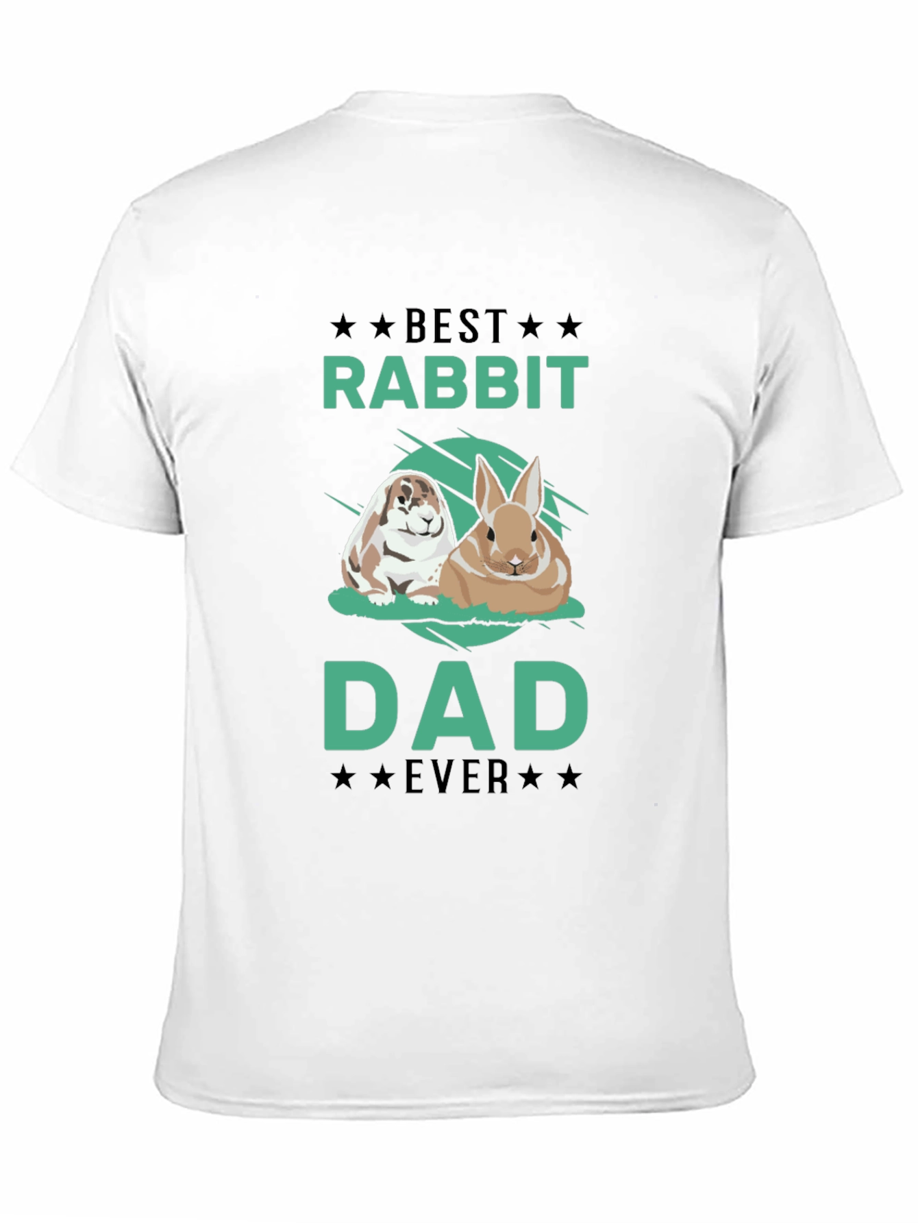 Black Best Rabbit Dad Ever T-Shirt view 11