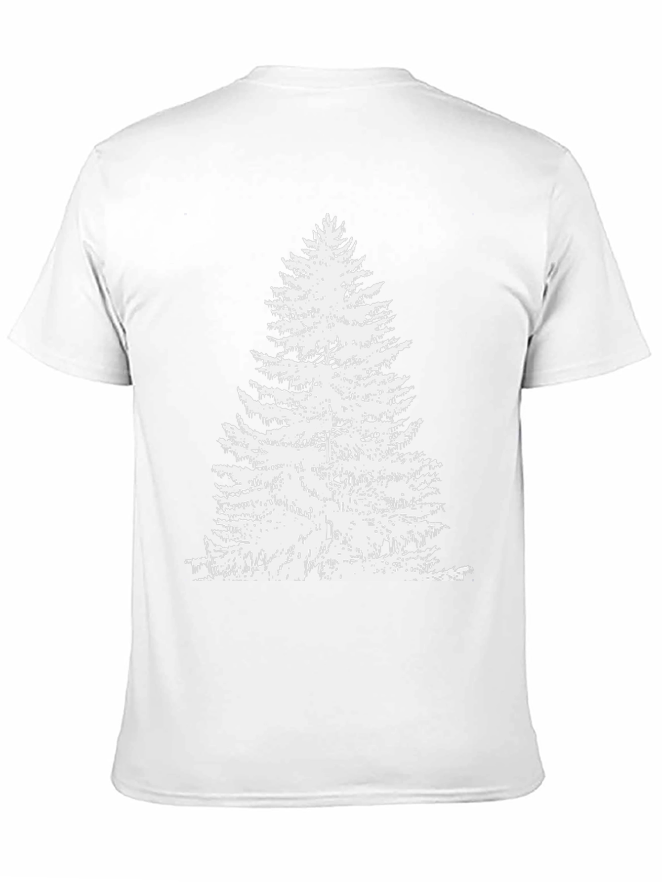 Black Evergreen Tree Graphic Tee - Black Cotton T-Shirt view 11