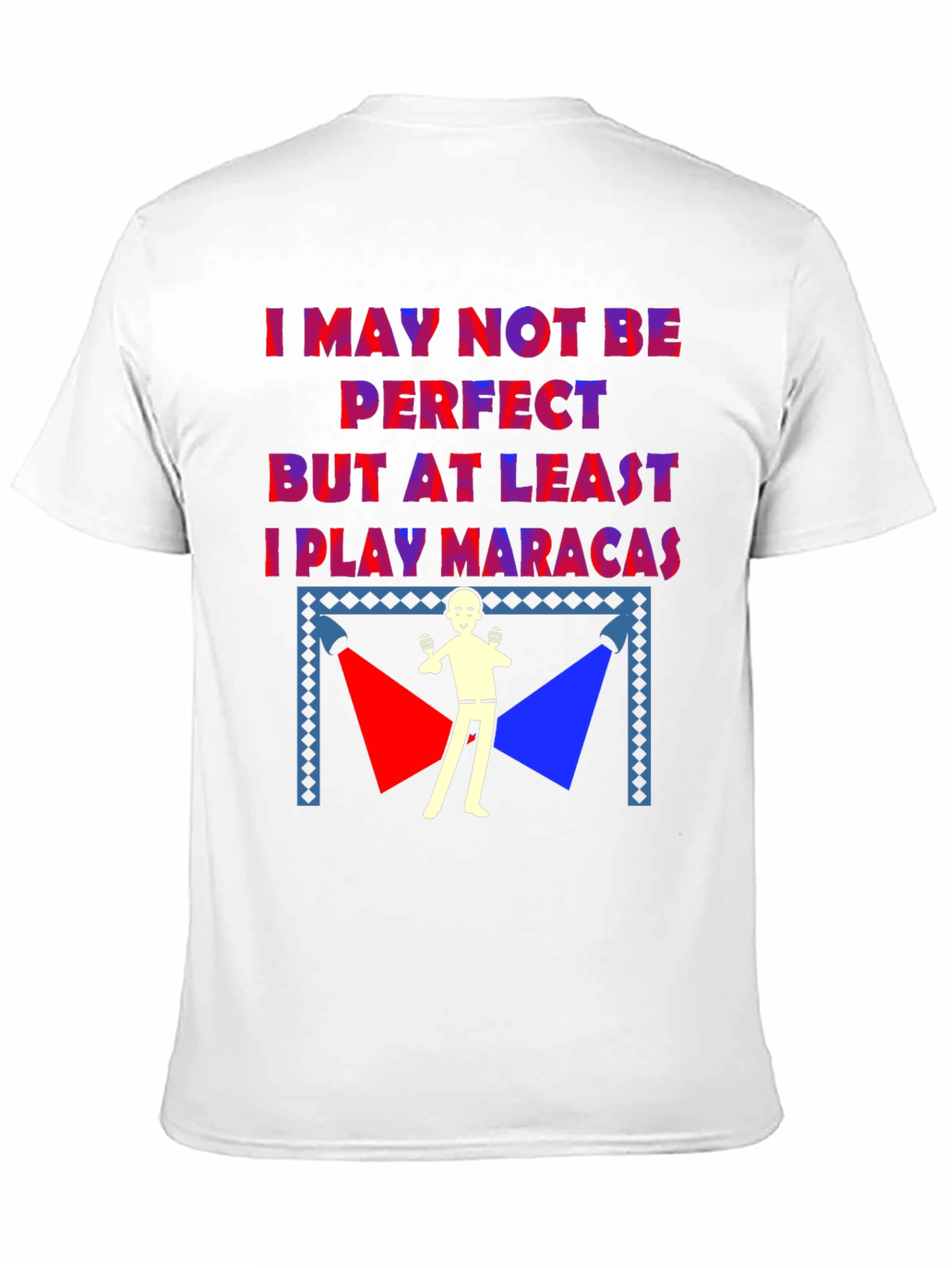 Black Funny Maraca Player T-Shirt view 11
