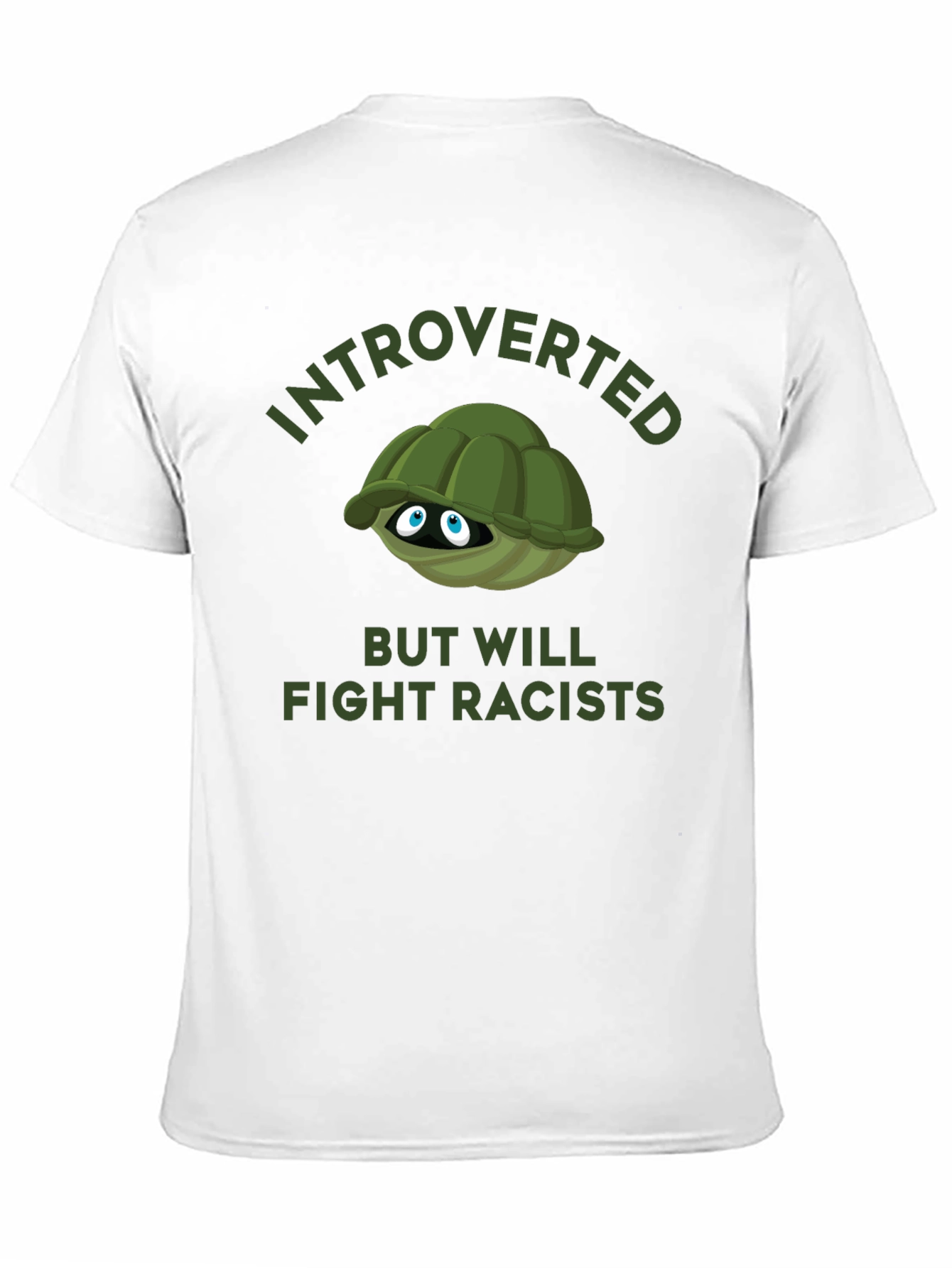 Black Introverted Turtle T-Shirt view 11