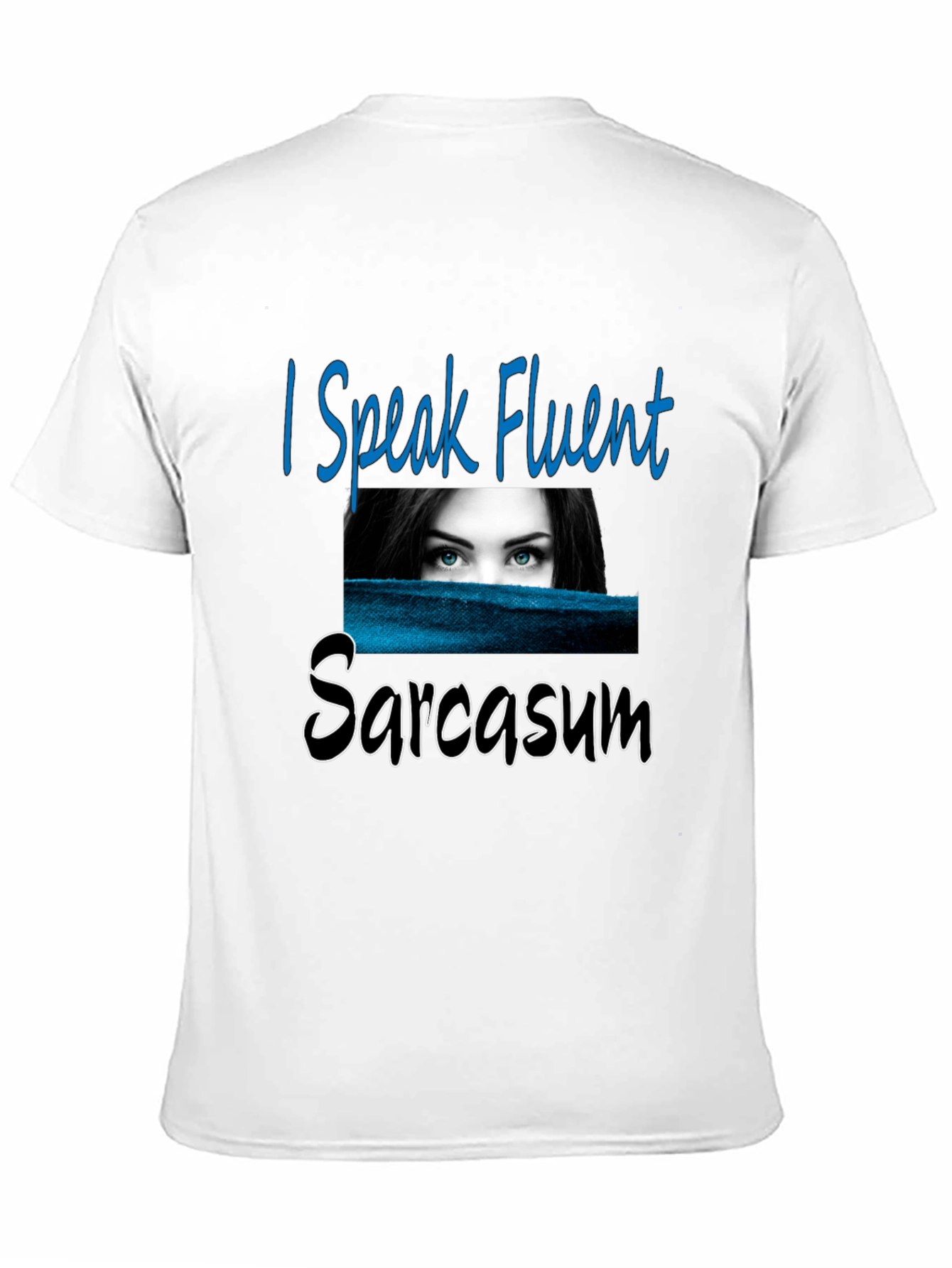 Black Fluent Sarcasm Graphic Tee - Unisex Black T-Shirt view 11