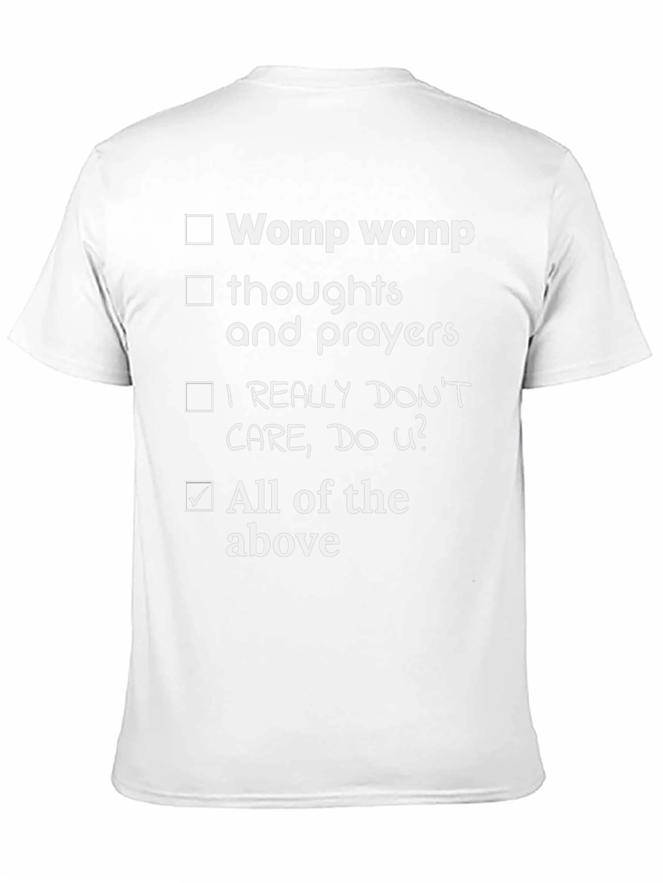 Black Funny Checklist T-Shirt - All of the Above view 11