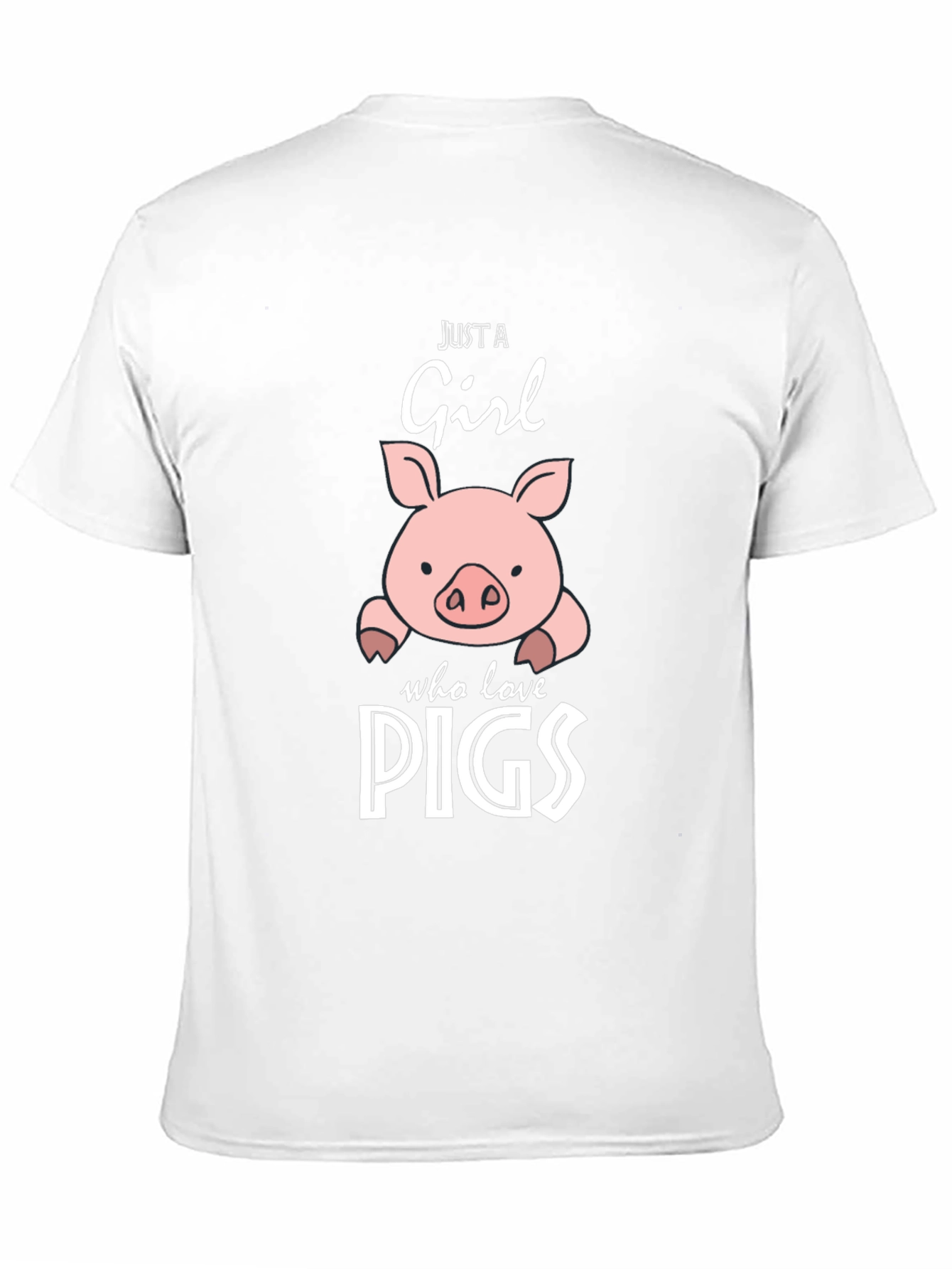 Black Just A Girl Who Loves Pigs T-Shirt view 11