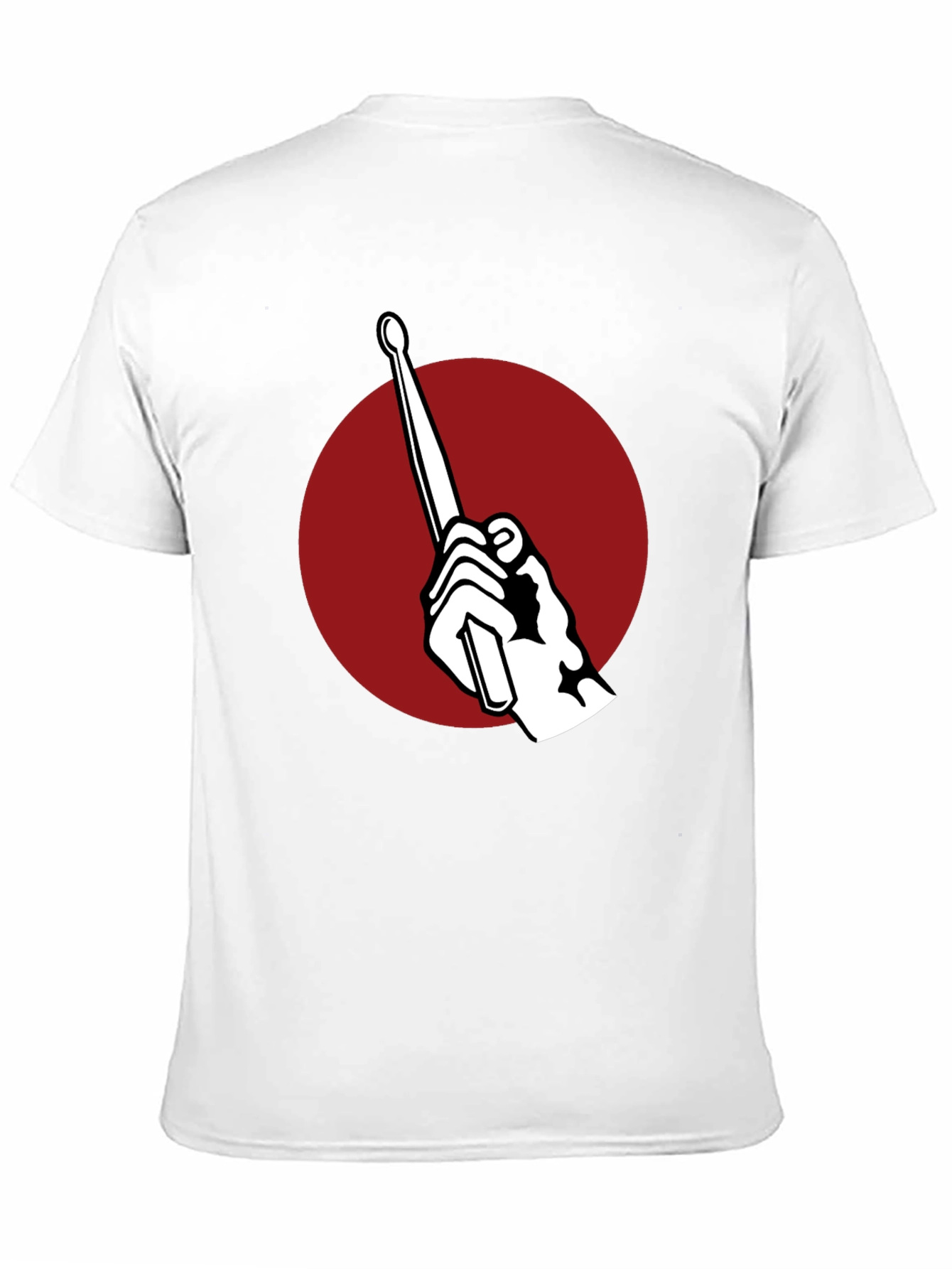 Black Drummer's Beat T-Shirt - Black Tee with Drumstick Design view 11