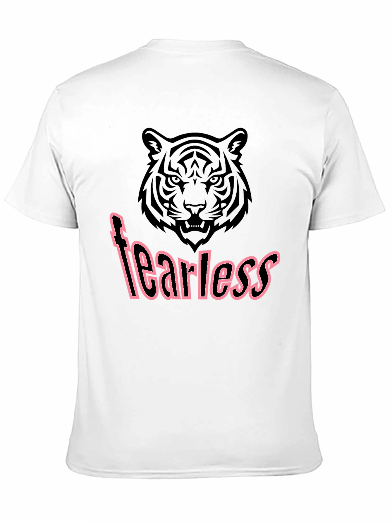 Black Fearless Tiger Graphic Tee - Stylish Men's Black T-Shirt view 11