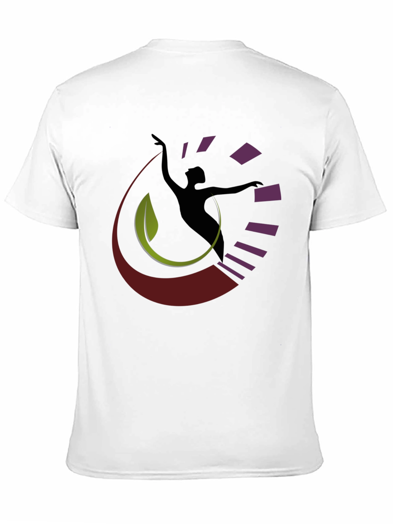 Black Abstract Dancer Graphic Black T-Shirt view 11
