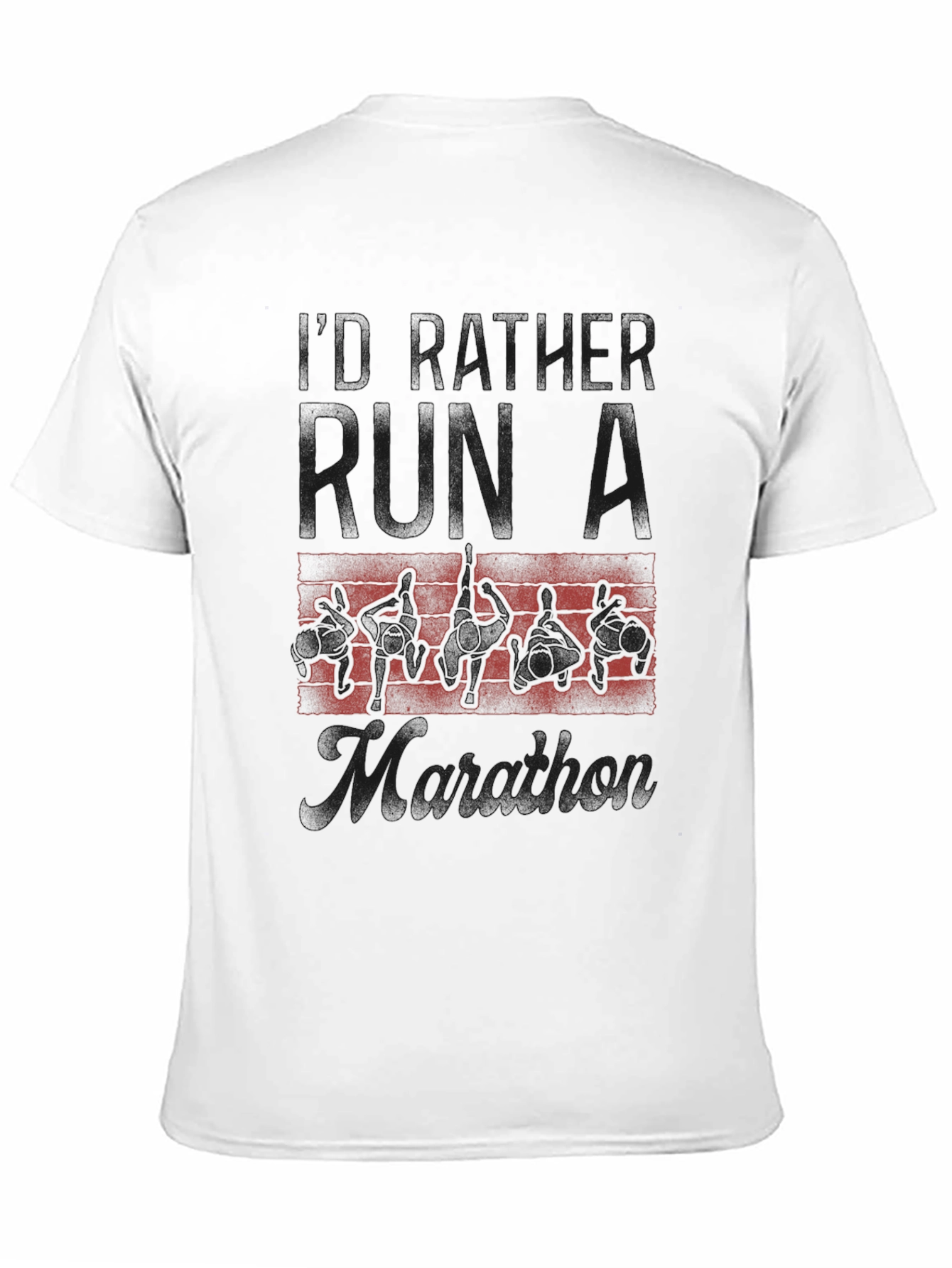 Black Marathon Runner T-Shirt - My Father Runs a Marathon view 11