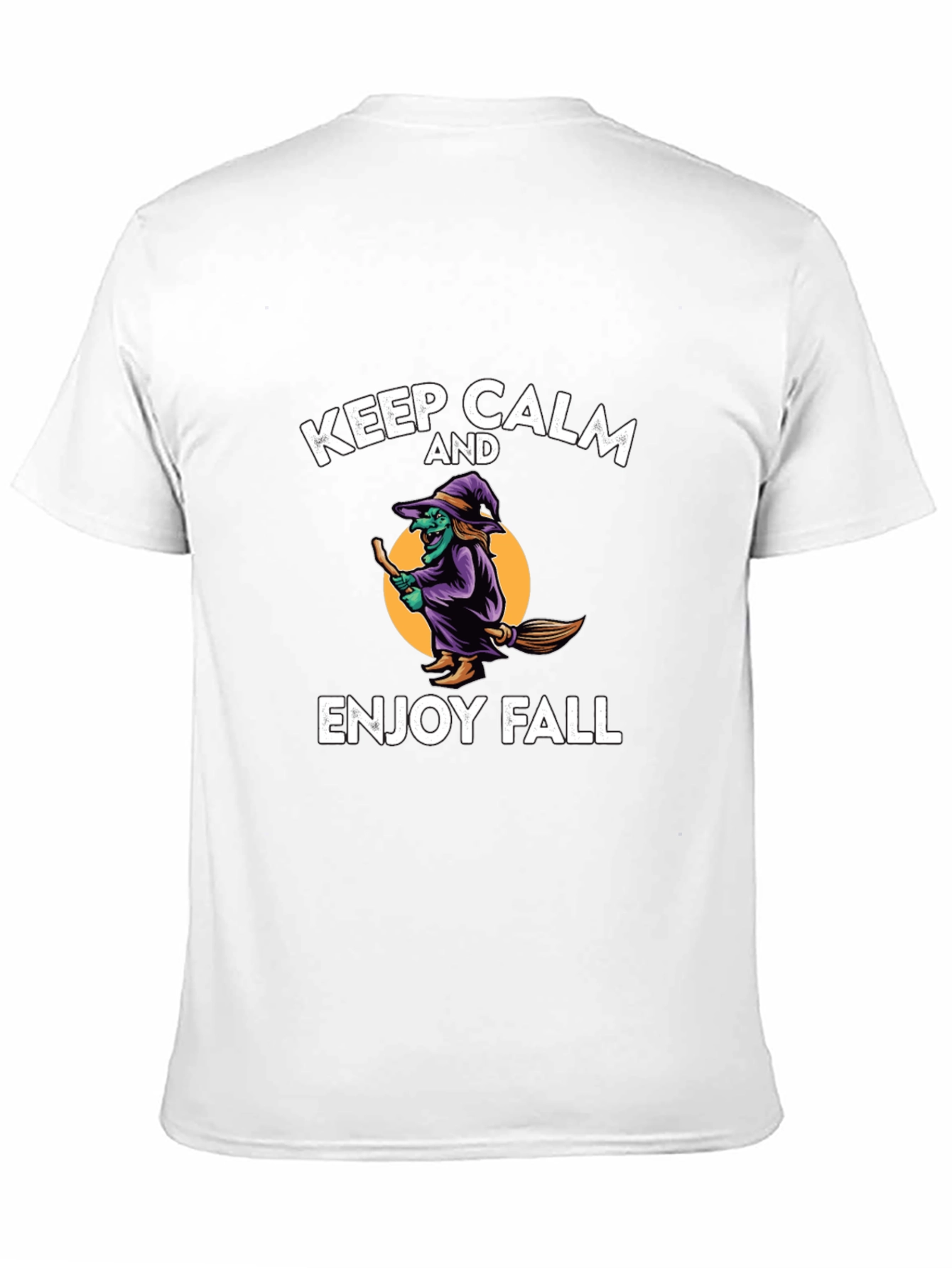 Black Keep Calm Enjoy Fall T-Shirt Witch Halloween view 11
