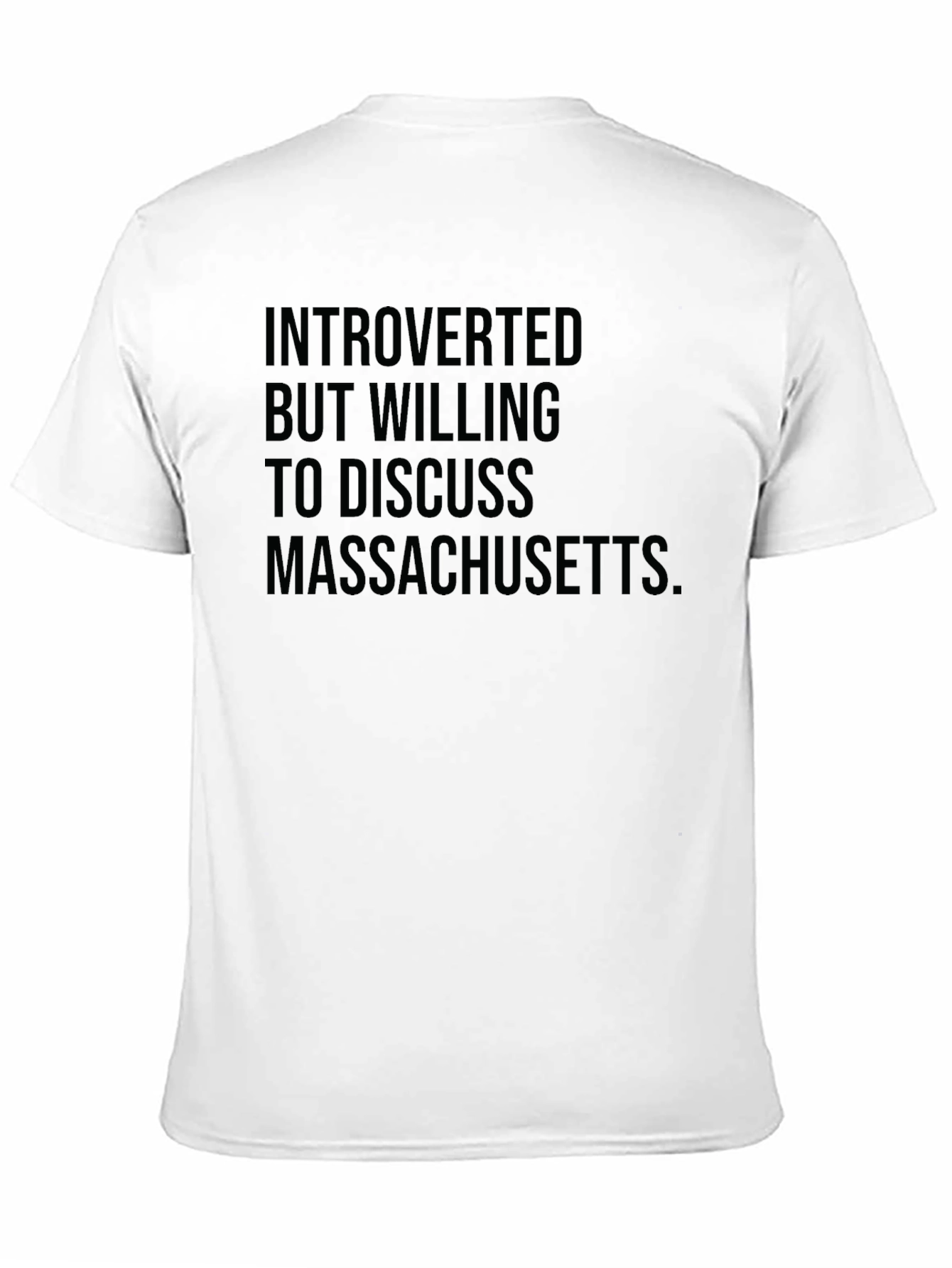 Black Introverted Massachusetts T-Shirt view 11