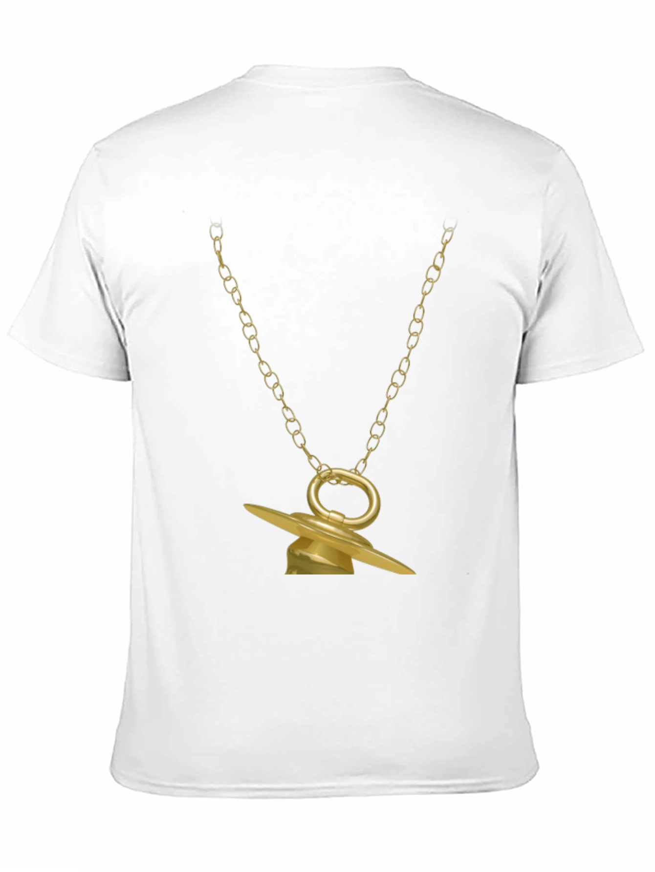 Black Golden Pacifier Pendant Necklace view 11