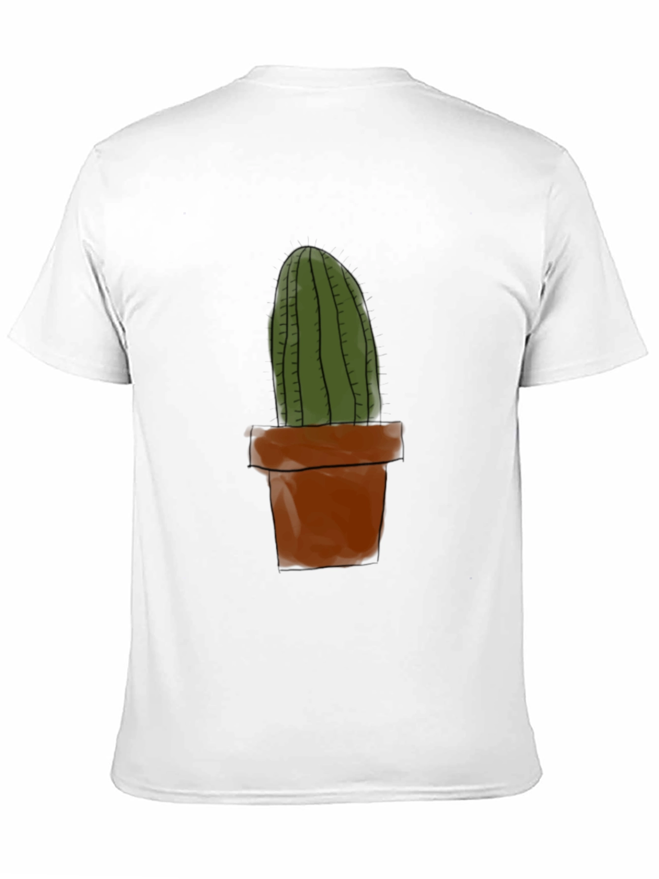 Black Cactus Plant Graphic Tee - Casual Black T-Shirt view 11