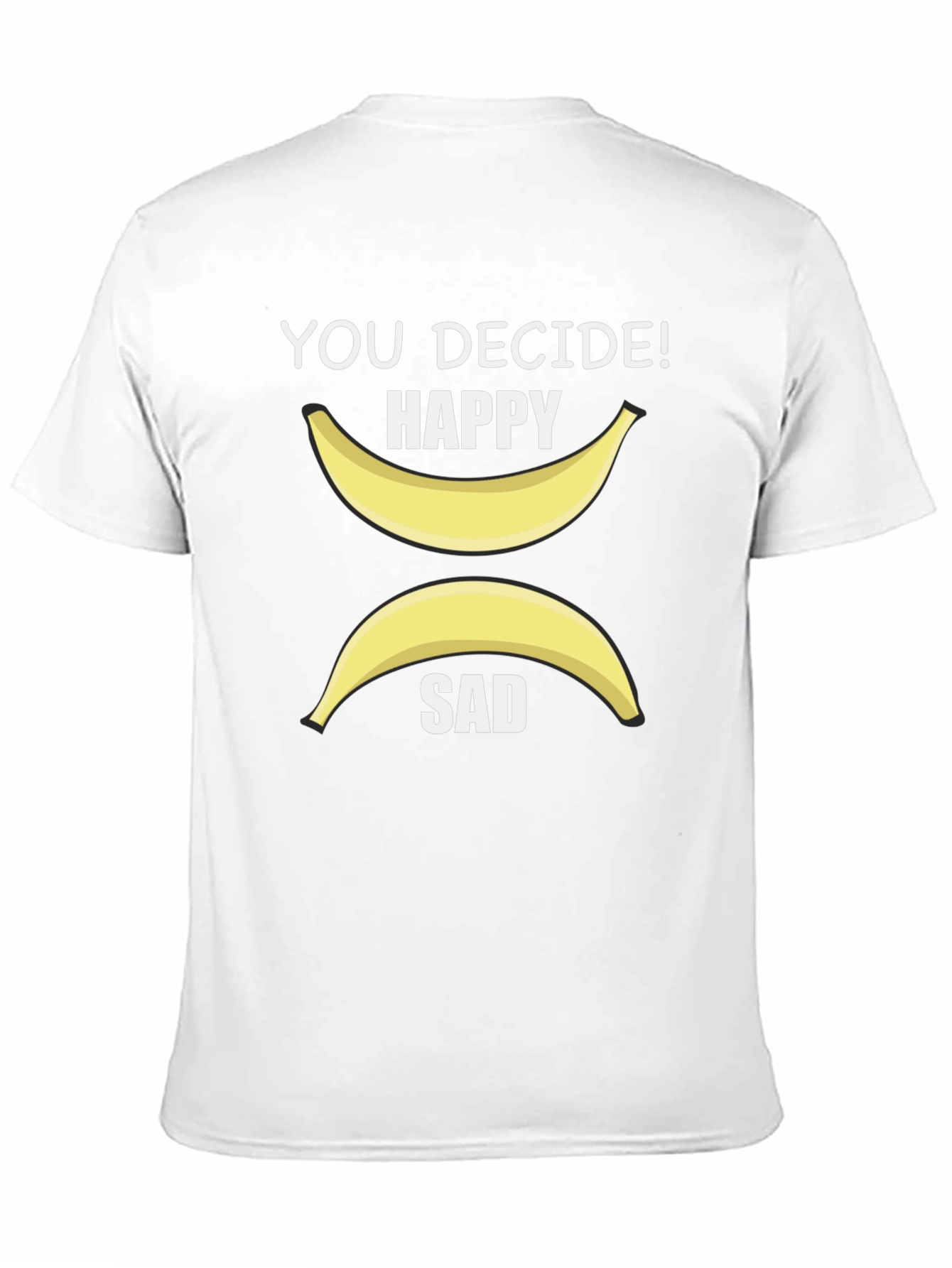 Black Decide Happy or Sad Banana Graphic T-Shirt view 11