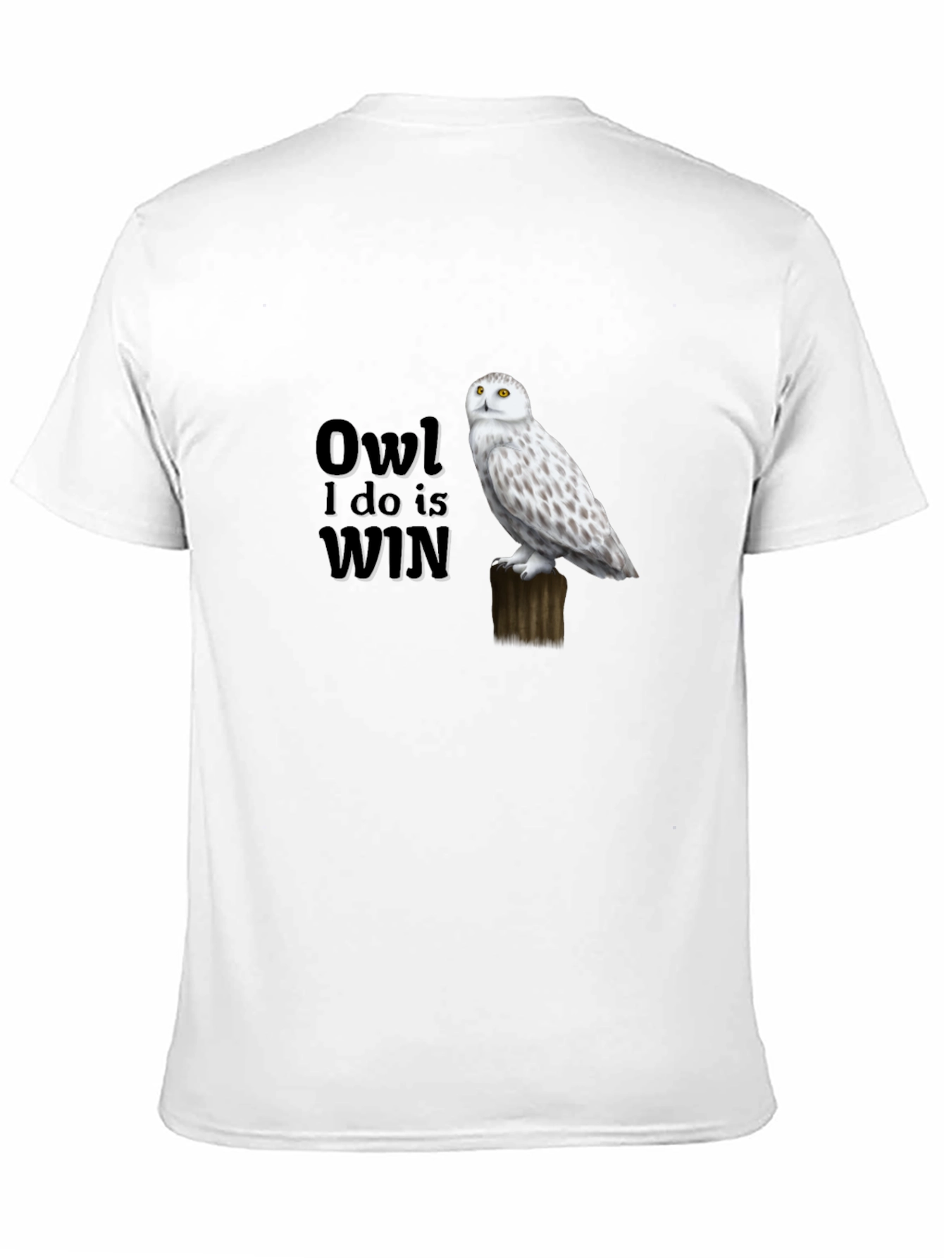 Black Owl I Do is Win Graphic T-Shirt view 11
