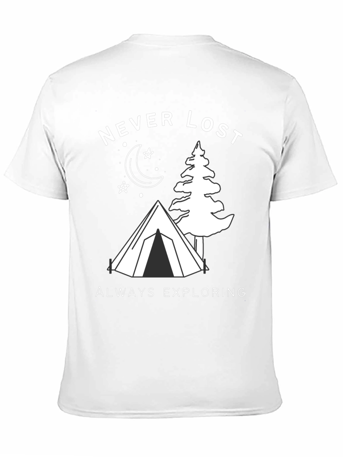 Black Never Lost Exploring Graphic T-Shirt view 11