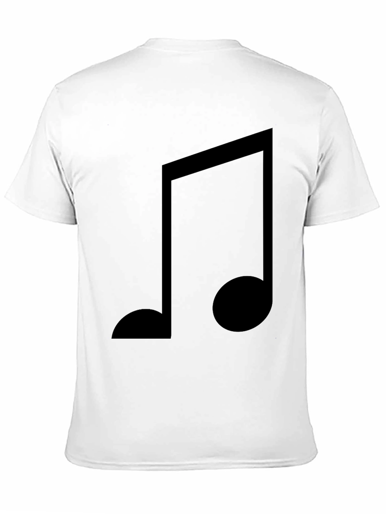 Black Musical Note Graphic Black T-Shirt - Unisex view 11