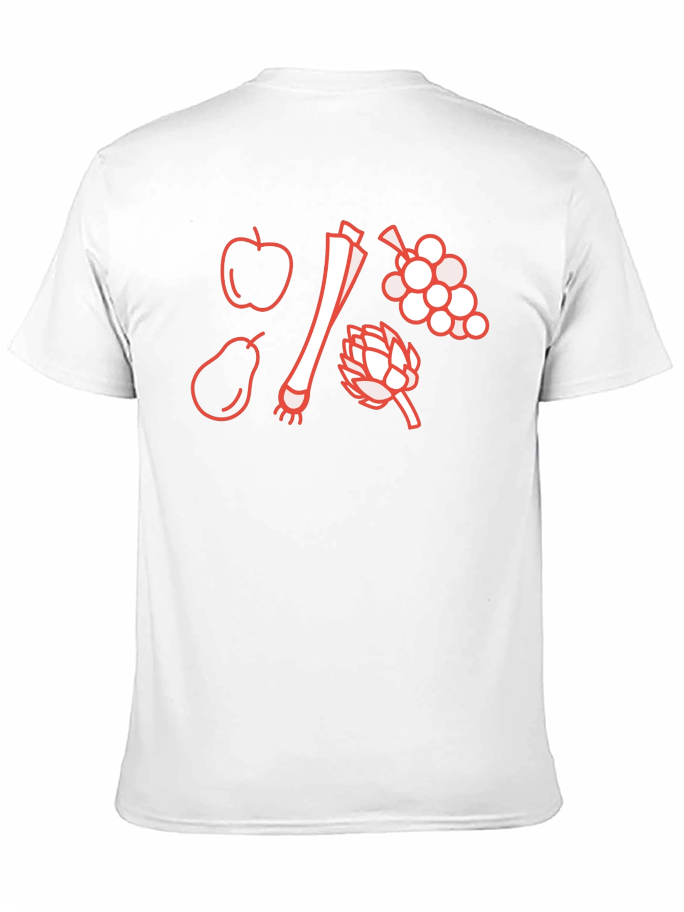 Black Fruit & Veggie Outline Graphic T-Shirt - Black view 11