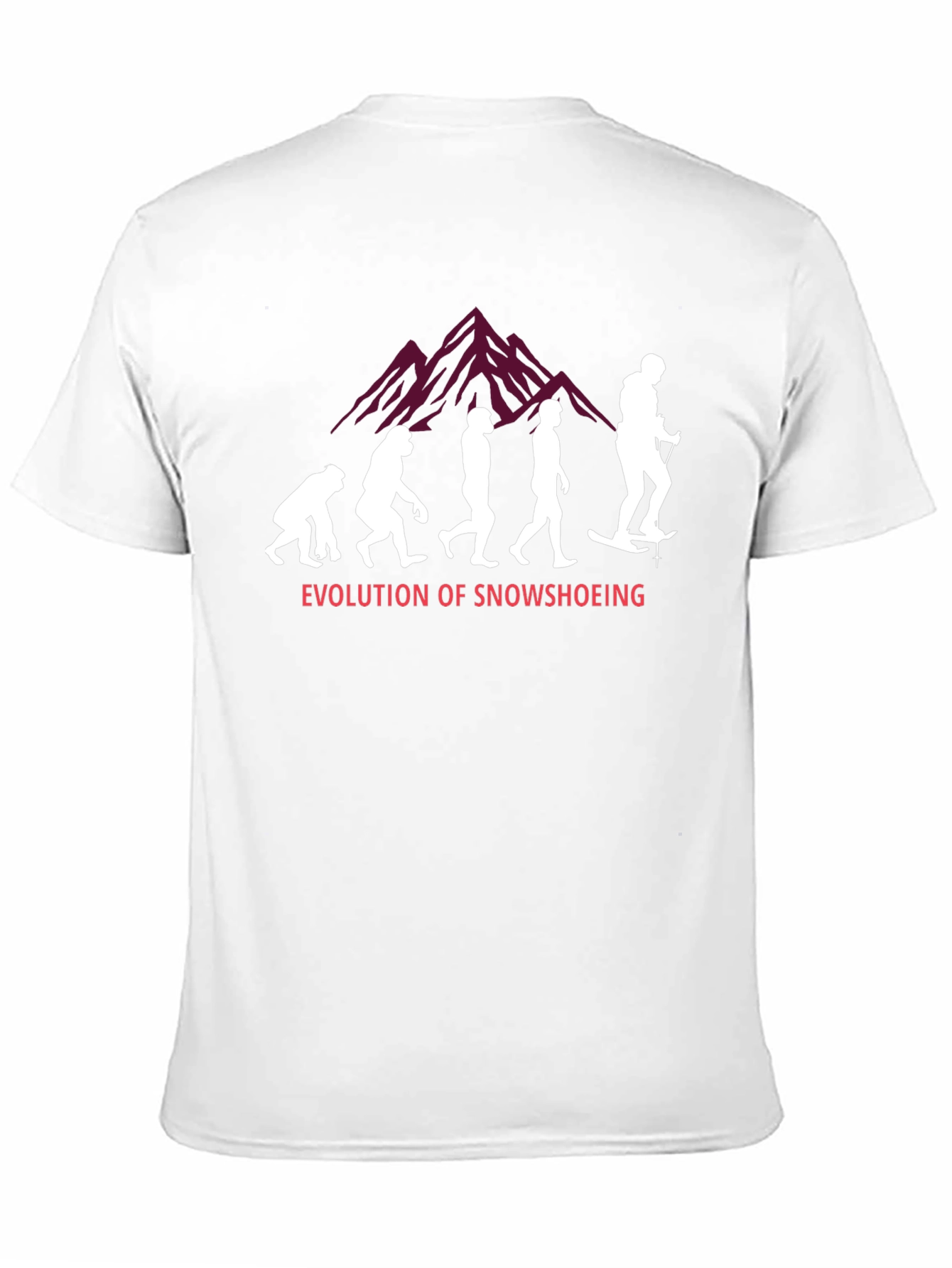 Black Evolution of Snowshoeing Black T-Shirt view 11