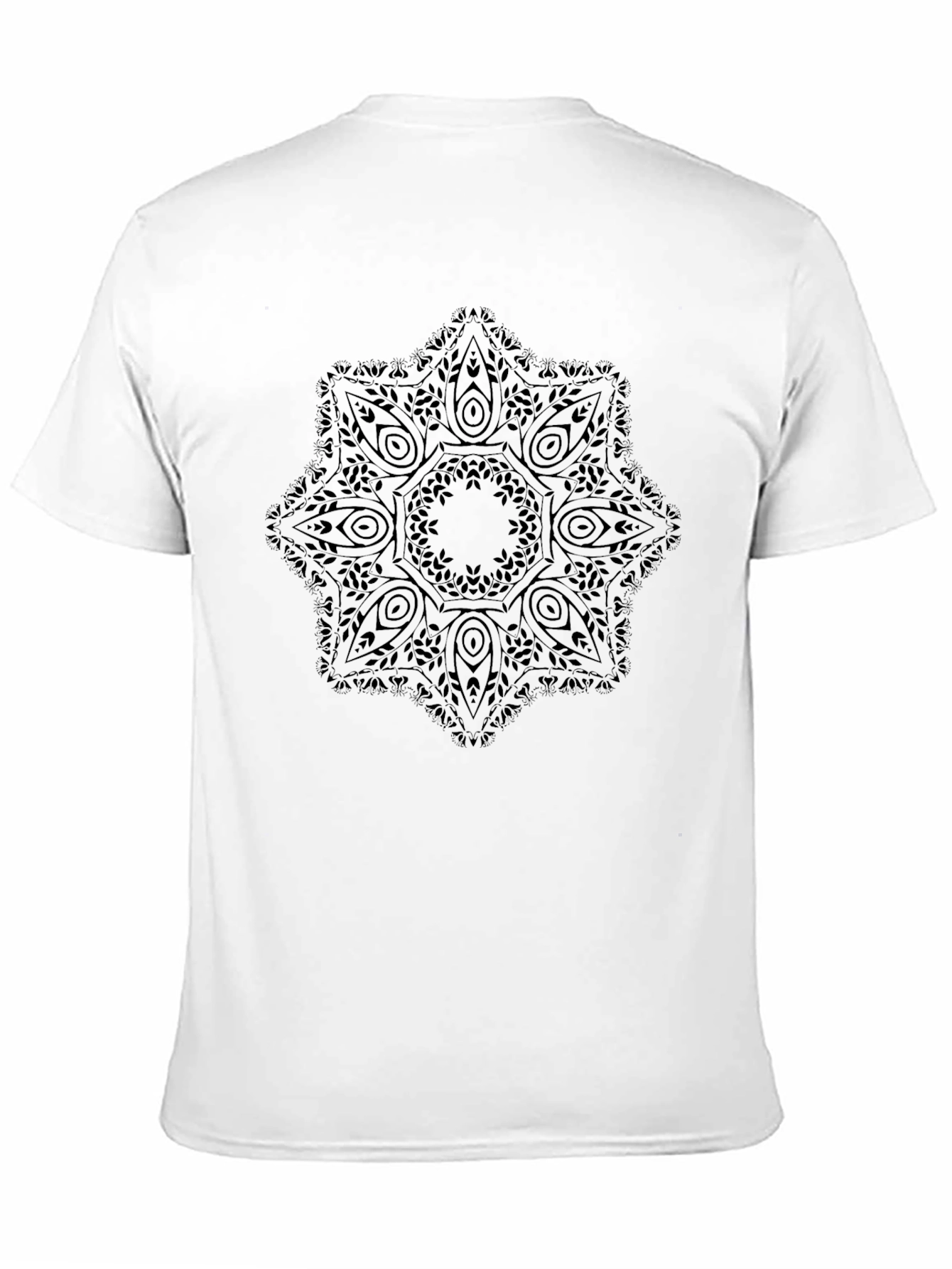 Black Geometric Mandala Graphic Tee - Classic Black view 11