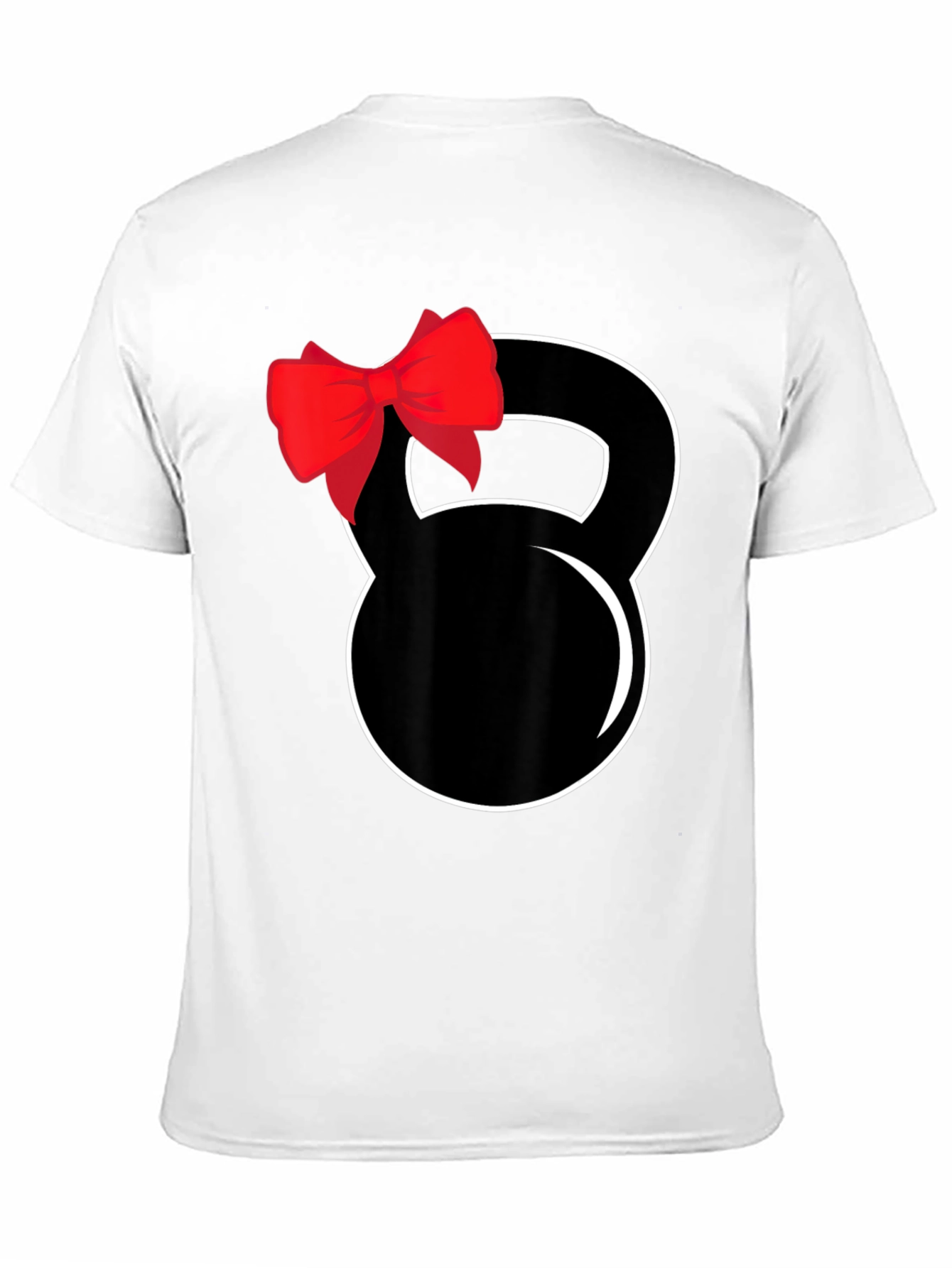 Black Kettlebell Bow Black T-Shirt view 11