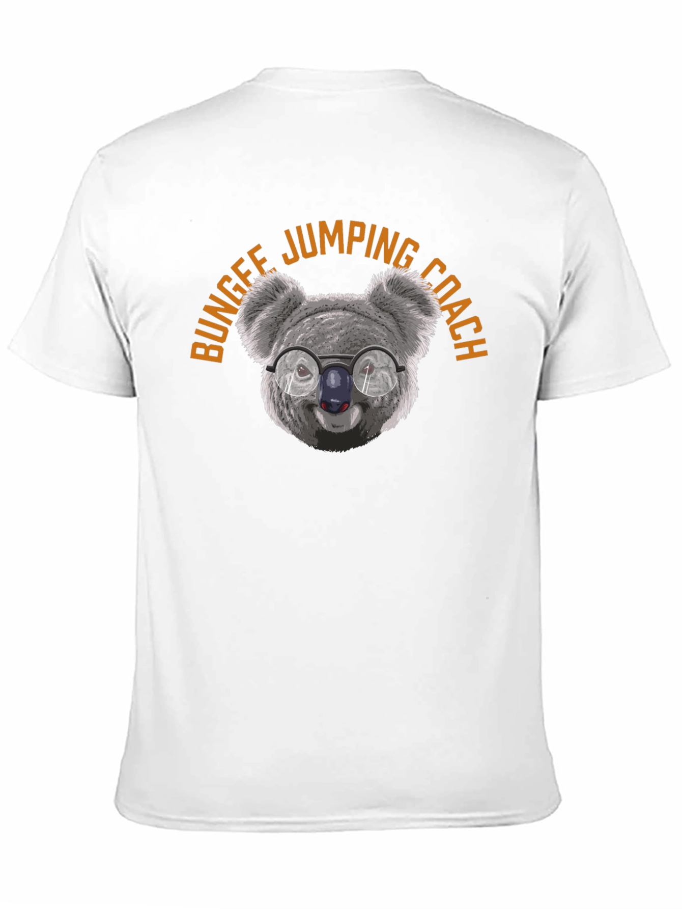 Black Bungee Jumping Coach Koala T-Shirt - Black Cotton Tee view 11