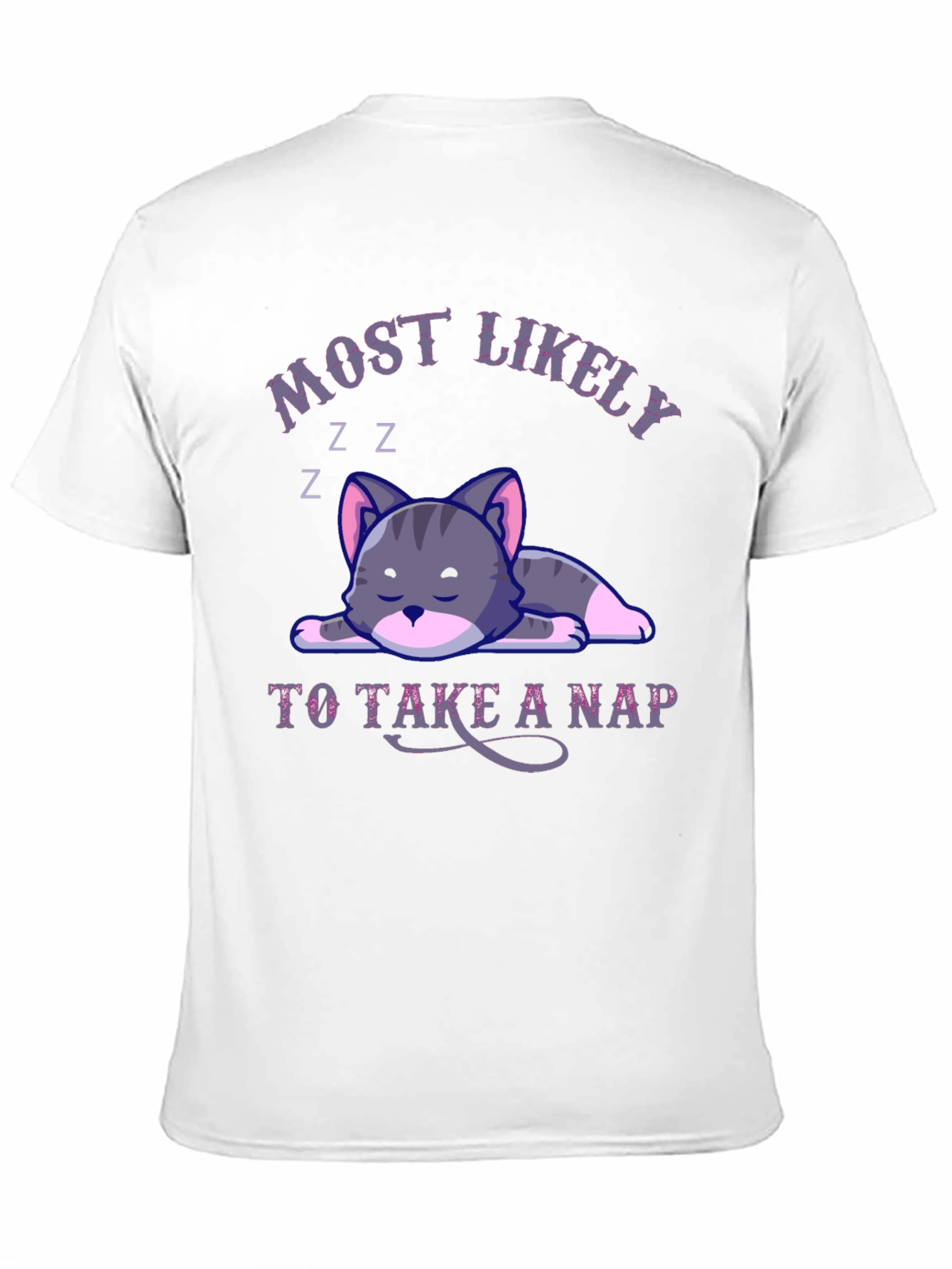 Black Most Likely To Take A Nap Cat T-Shirt view 11