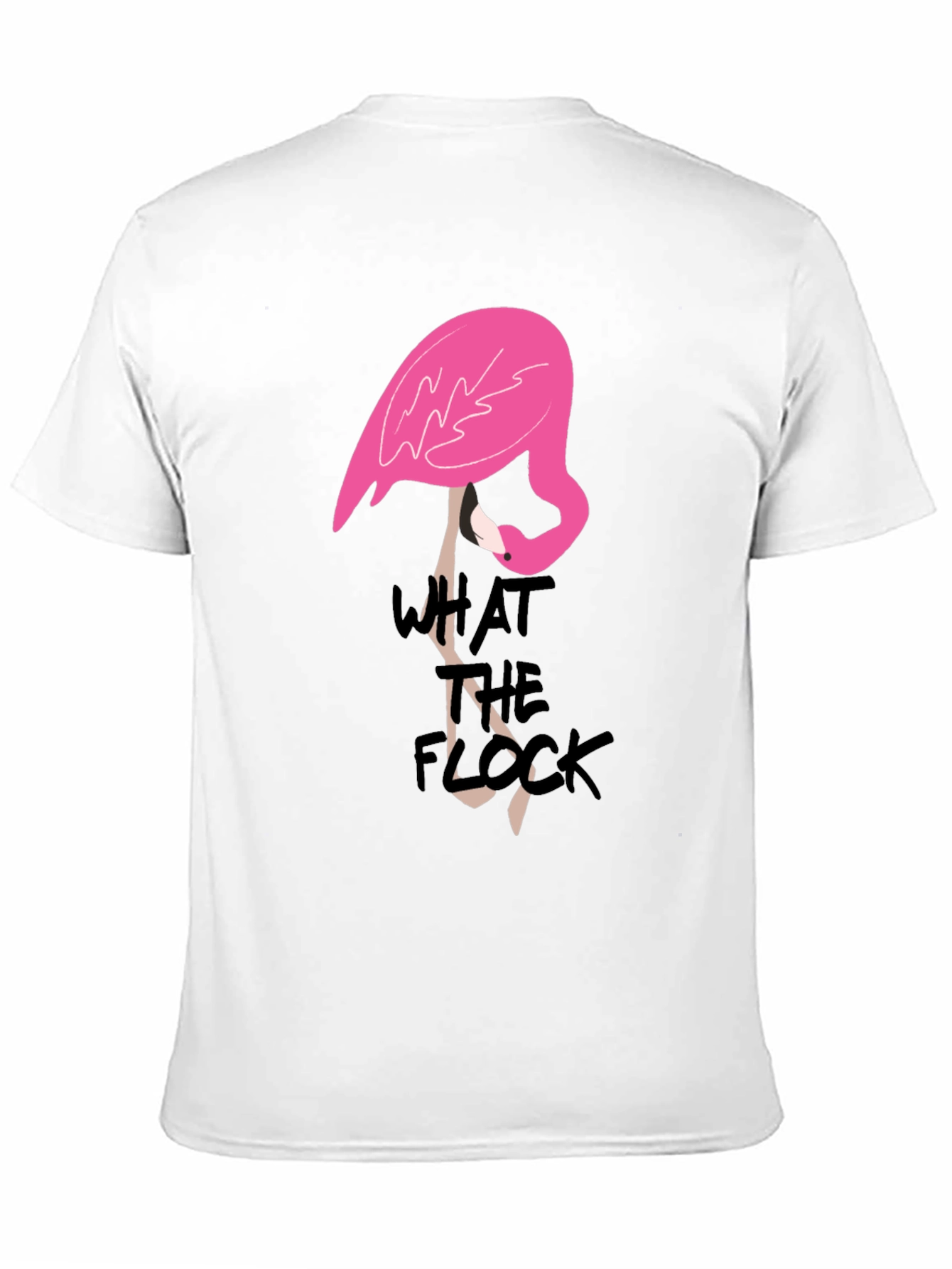Black What the Flock T-Shirt - Quirky Flamingo Tee view 11