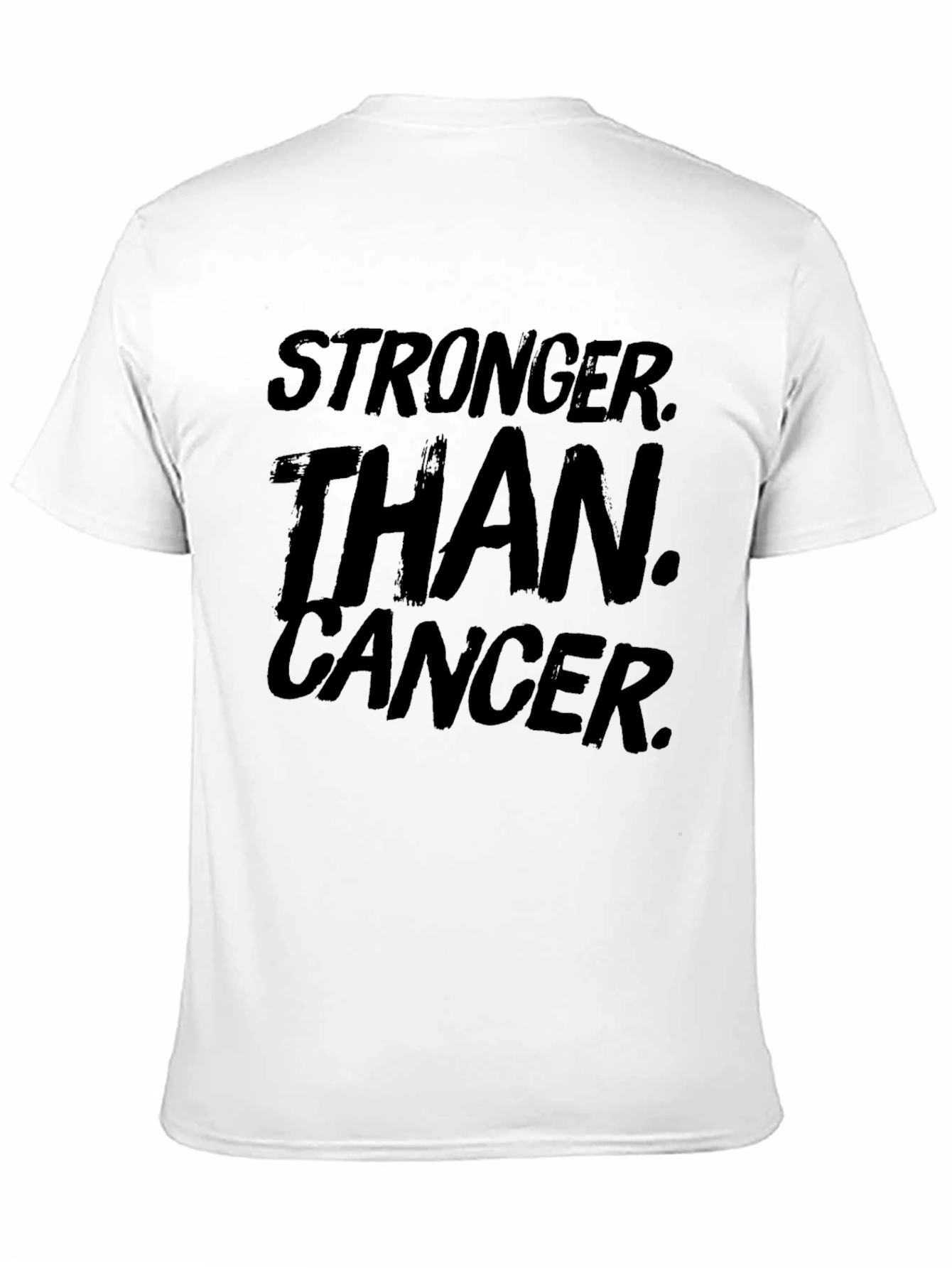 Black Stronger Than Cancer Black Graphic Tee view 11