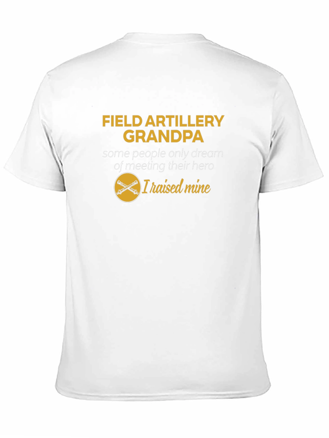 Black Field Artillery Grandpa T-Shirt - Hero Raising view 11