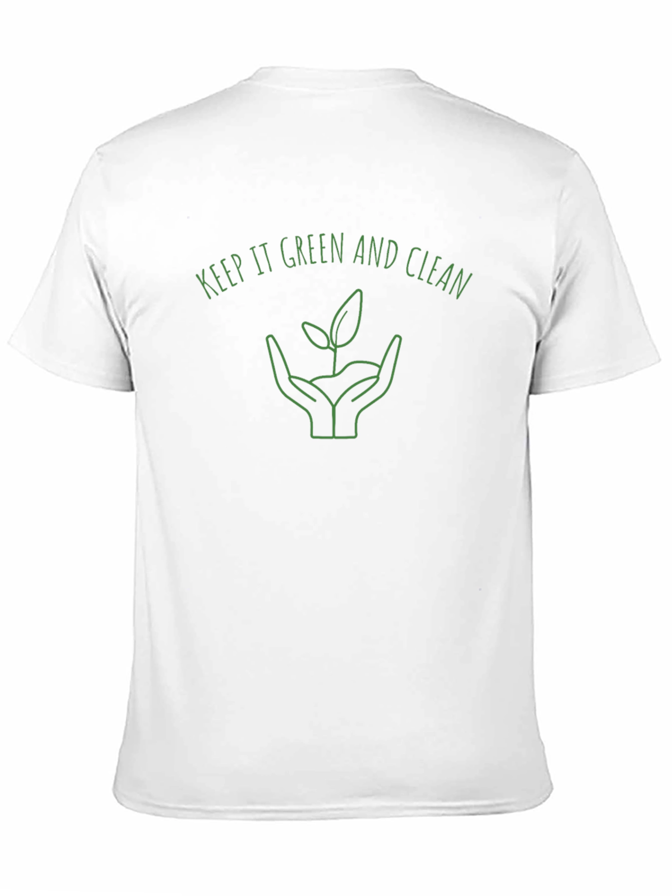 Black Eco-Friendly Keep It Green and Clean T-Shirt view 11