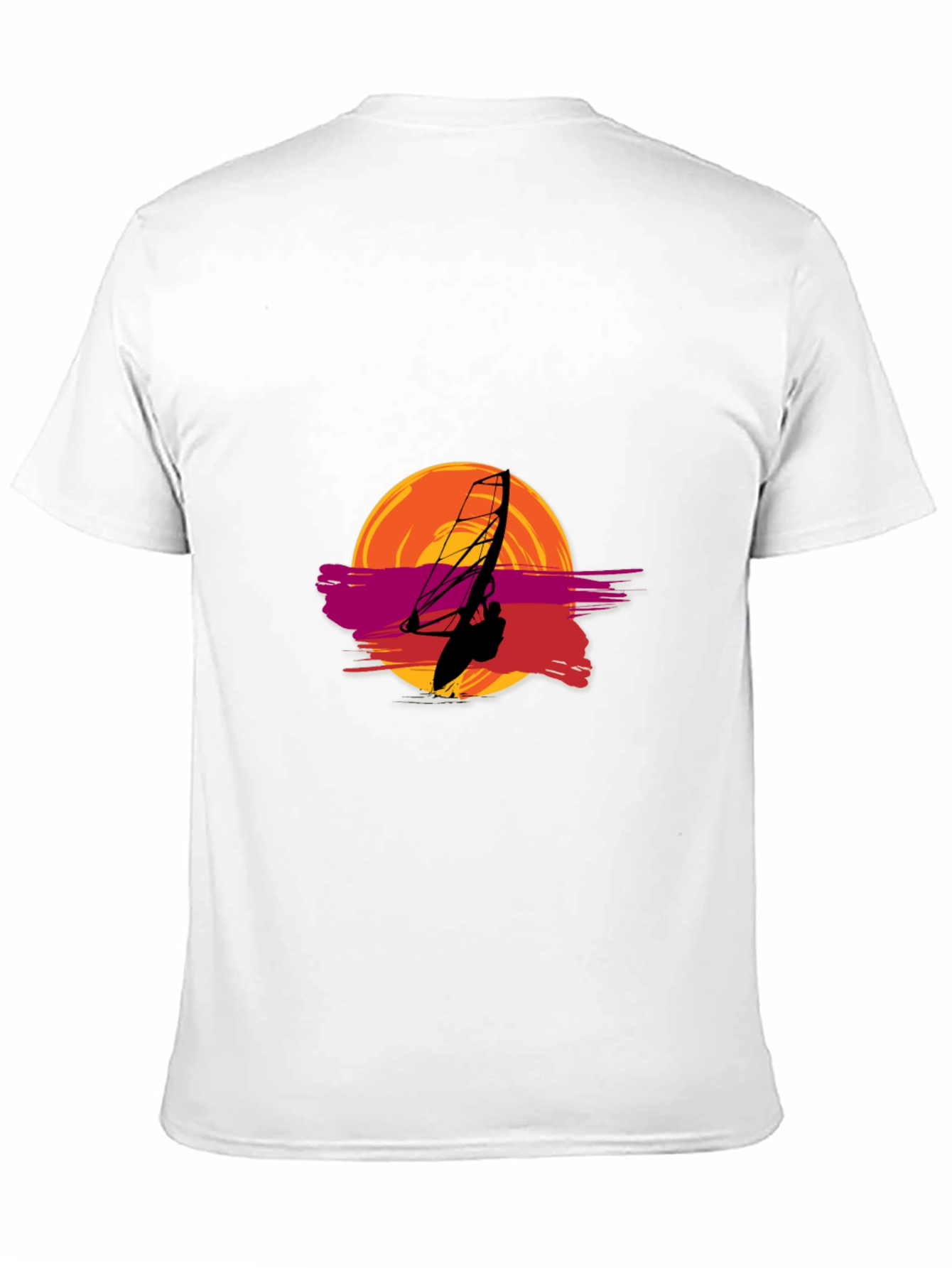 Black Sunset Windsurfer Graphic Tee view 11