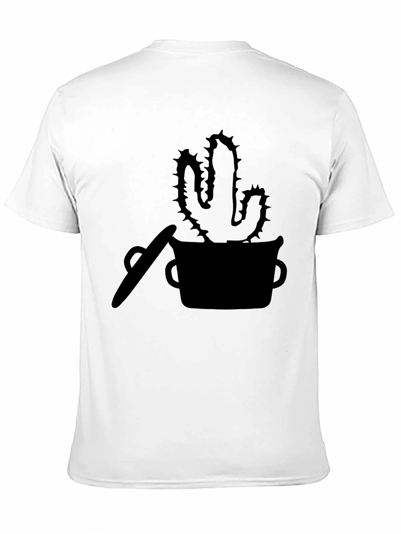 Black Cactus Silhouette Graphic Tee - Trendy Black T-Shirt view 11