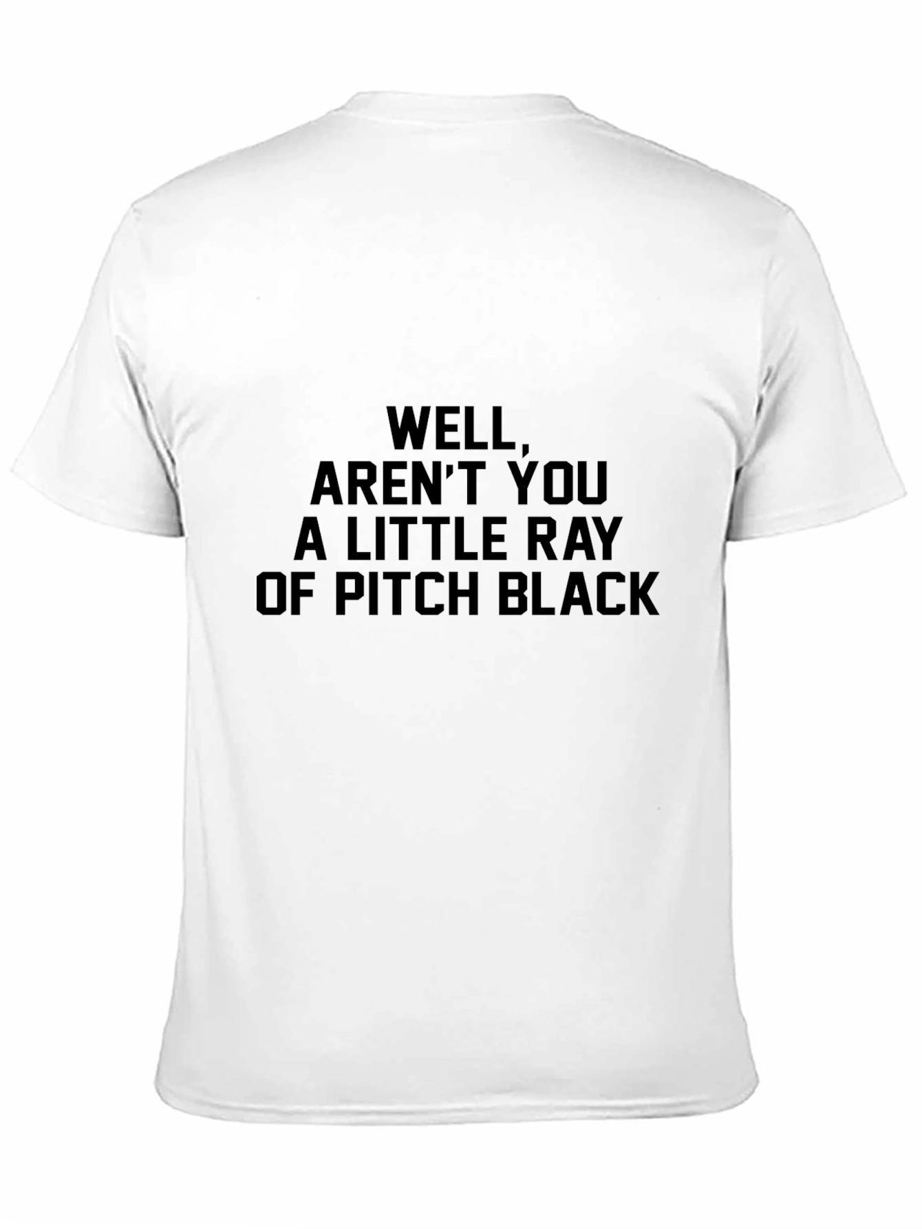 Black Sarcastic Graphic Tee: Ray of Pitch Black view 11