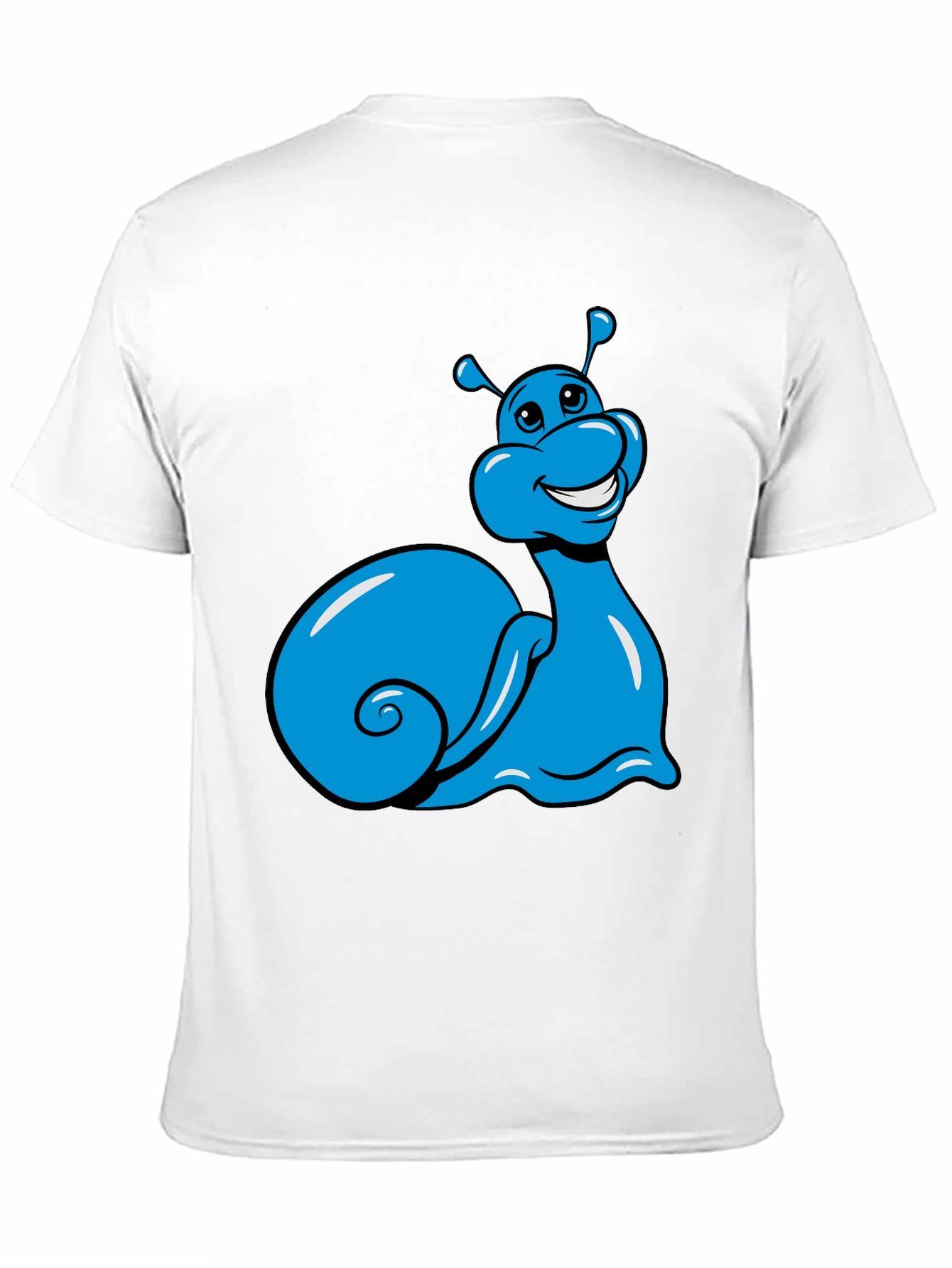 Black Blue Snail Graphic Tee - Black Casual T-Shirt view 11
