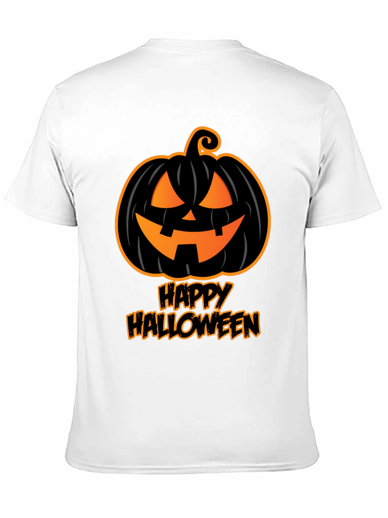 Black Happy Halloween Pumpkin T-Shirt view 11