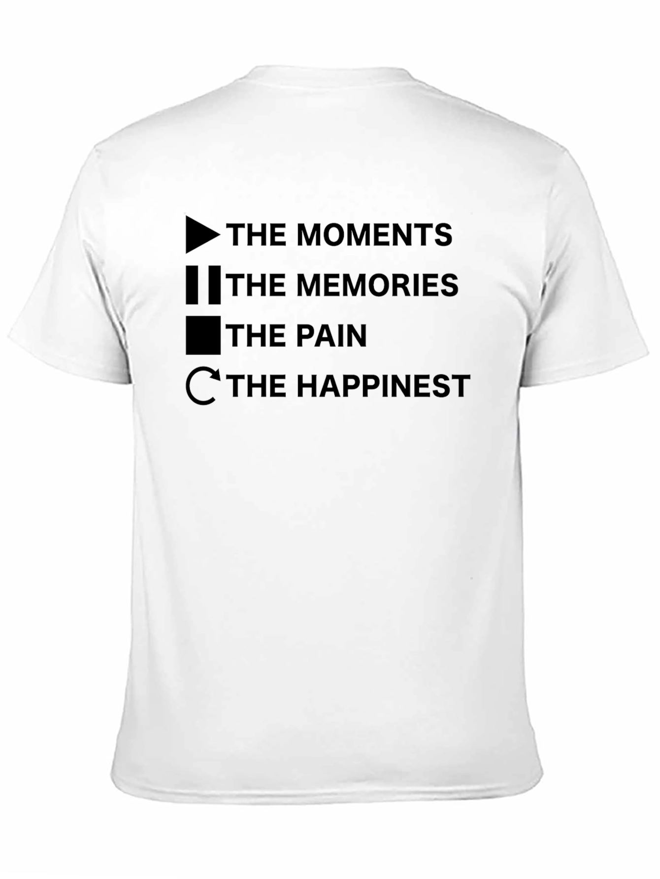 Black Moments, Memories, Pain, Happiness Graphic Tee view 11