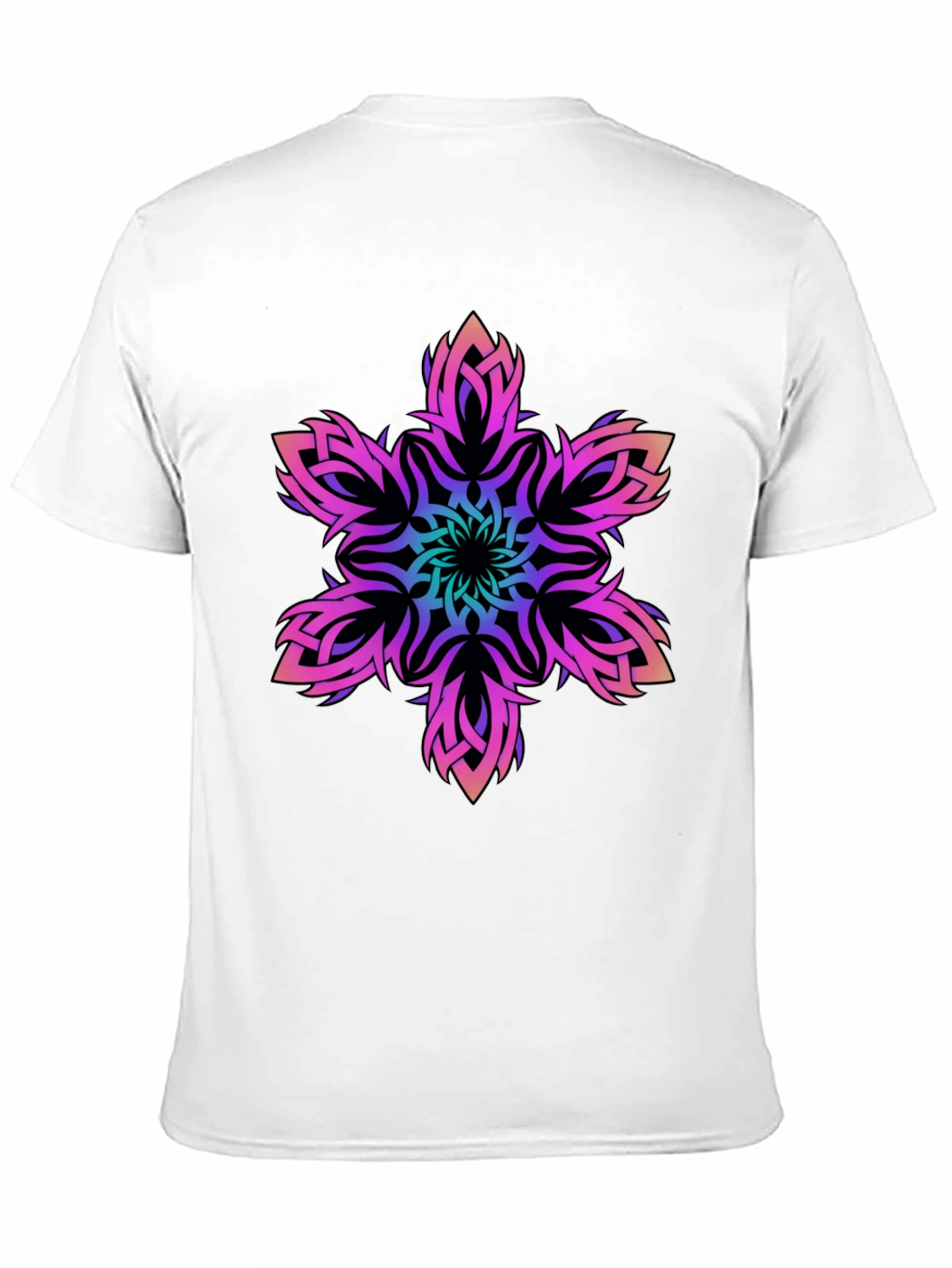 Black Tribal Mandala Graphic Black T-Shirt view 11