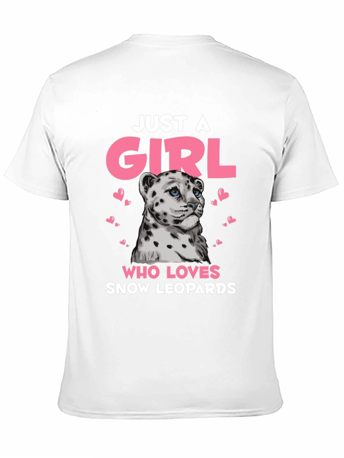 Black Snow Leopard Girl's T-Shirt view 11