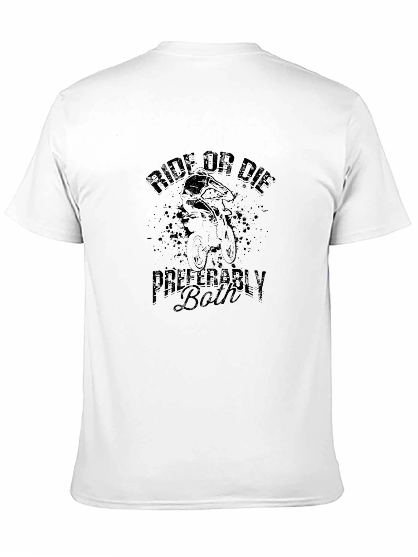 Black Ride or Die Graphic T-Shirt - Black Cotton Blend view 11