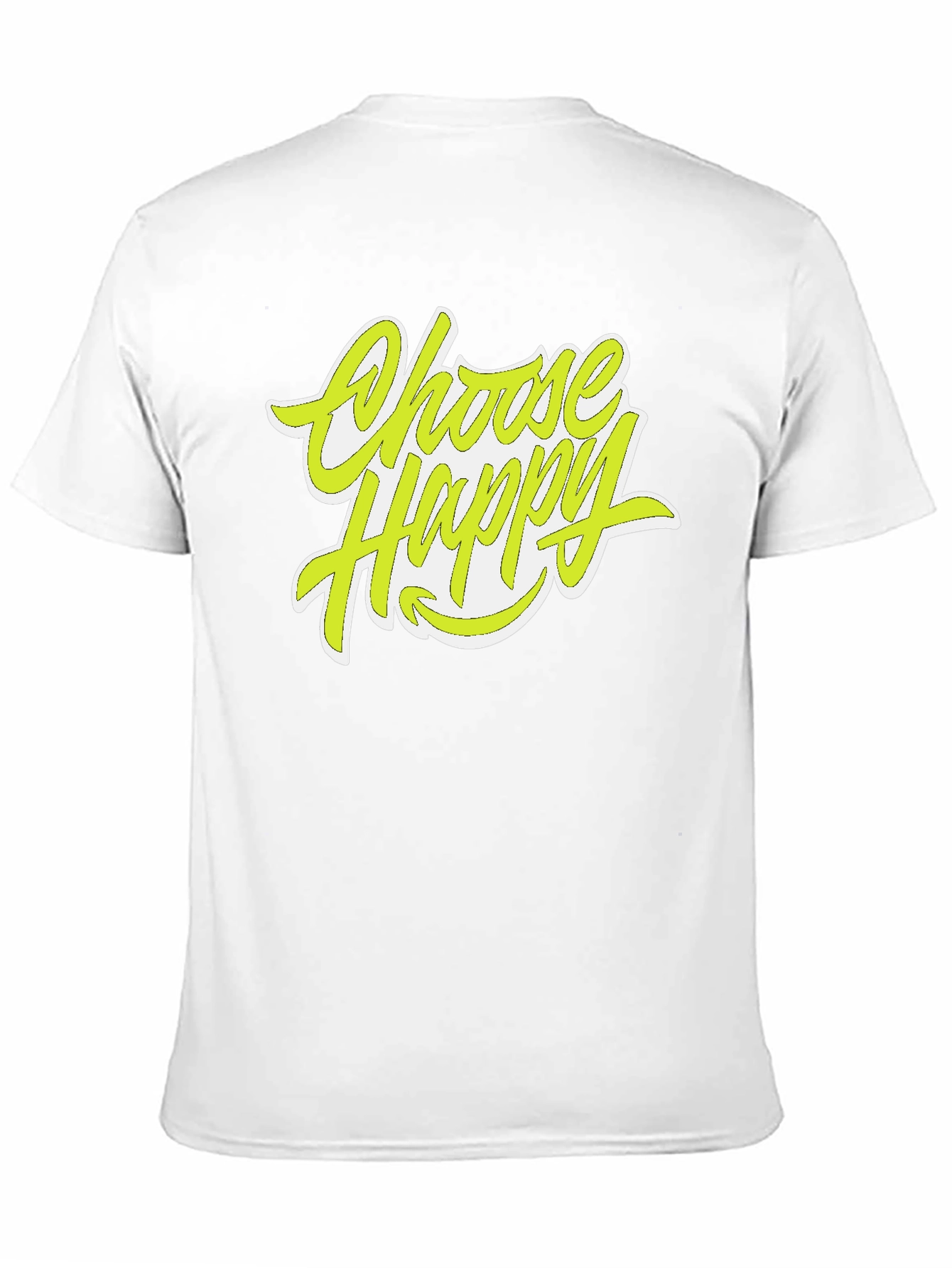 Black Choose Happy Graphic Tee - Stylish Positive Vibes Shirt view 11