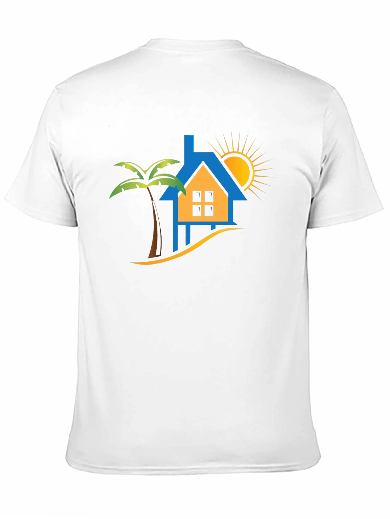 Black Tropical Beach House T-Shirt view 11