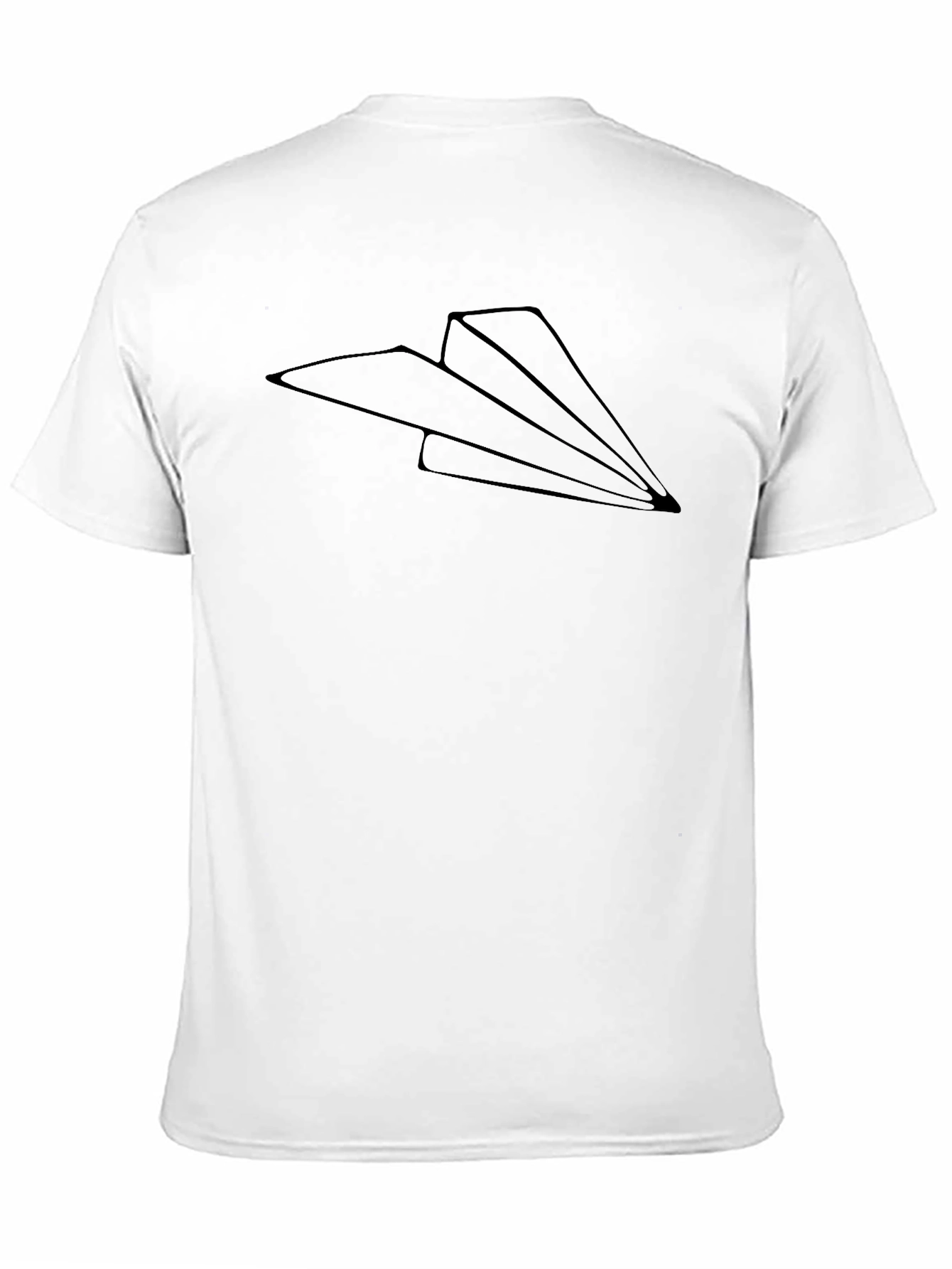 Black Paper Airplane Graphic Tee - Modern Minimalist Design view 11