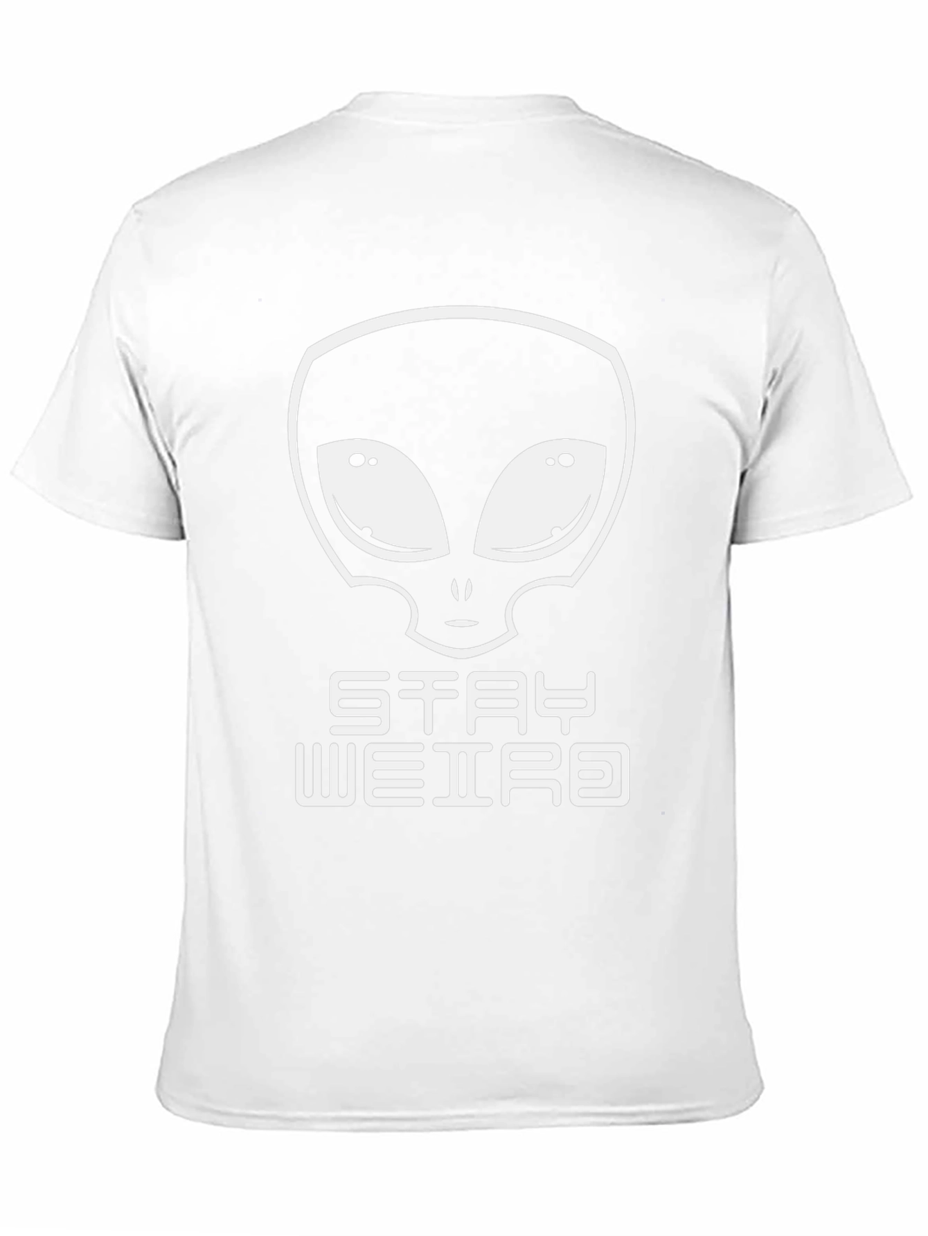 Black Stay Weird Alien Graphic Black T-Shirt view 11
